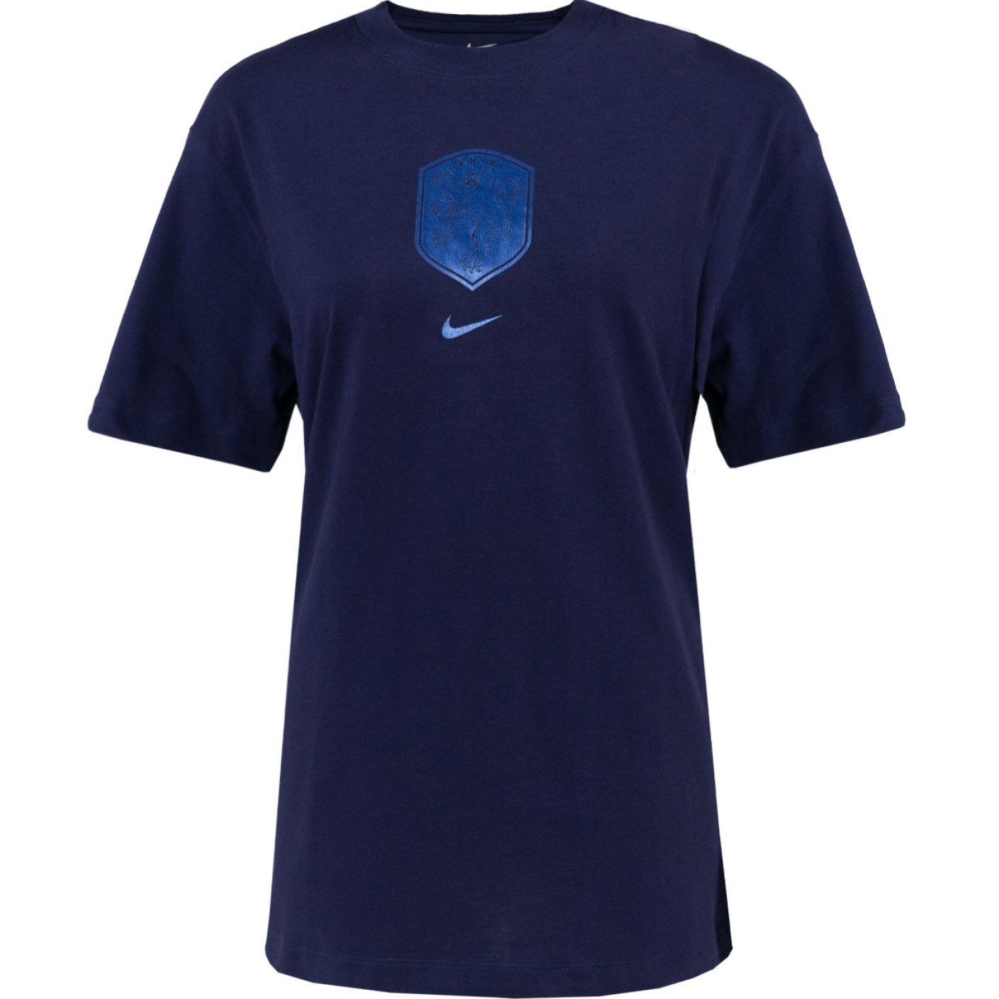 Nike Nederland Crest T-Shirt 2023-2025 Dames Donkerblauw