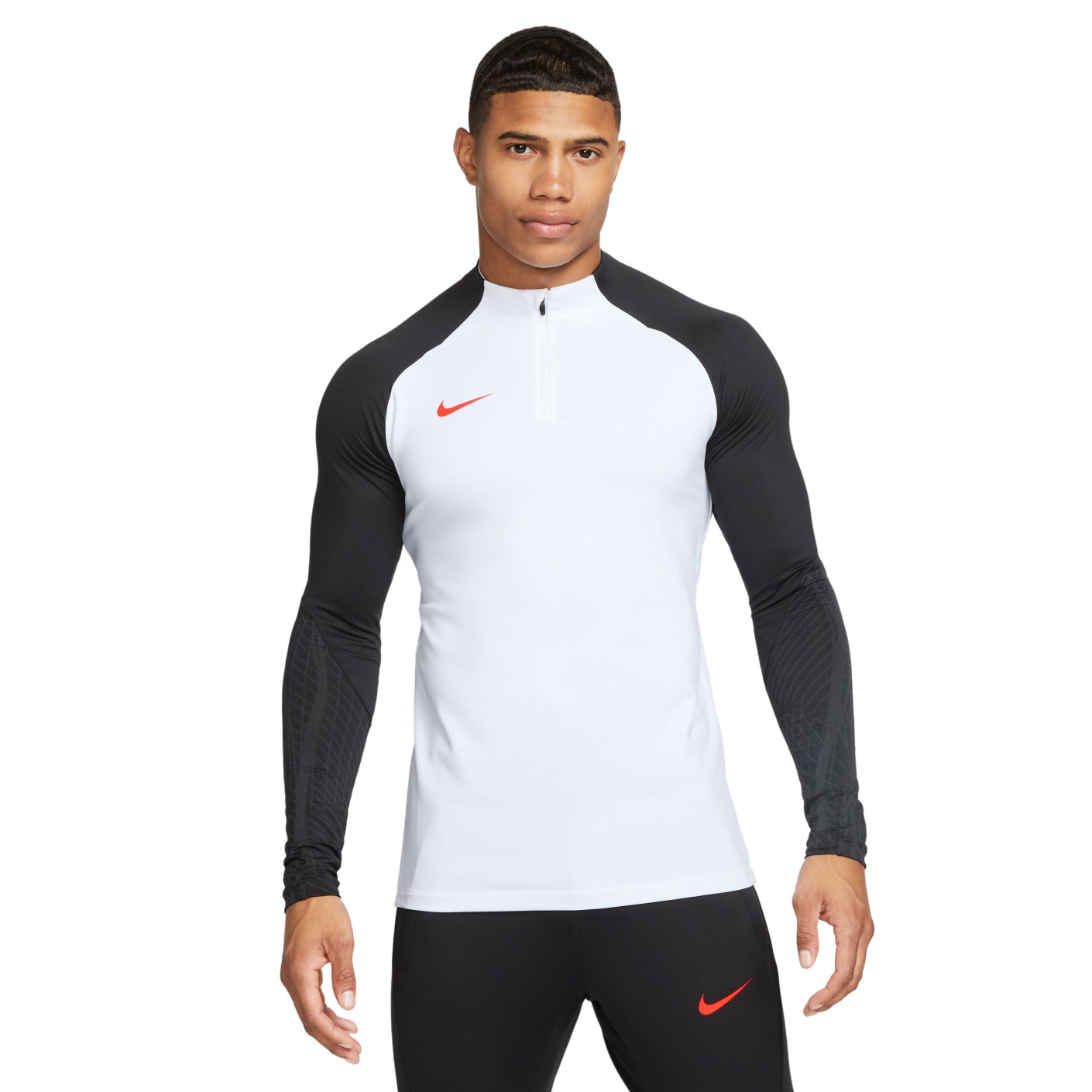 Nike Trainingstrui Strike 23 1/4-Zip Wit Zwart Felrood