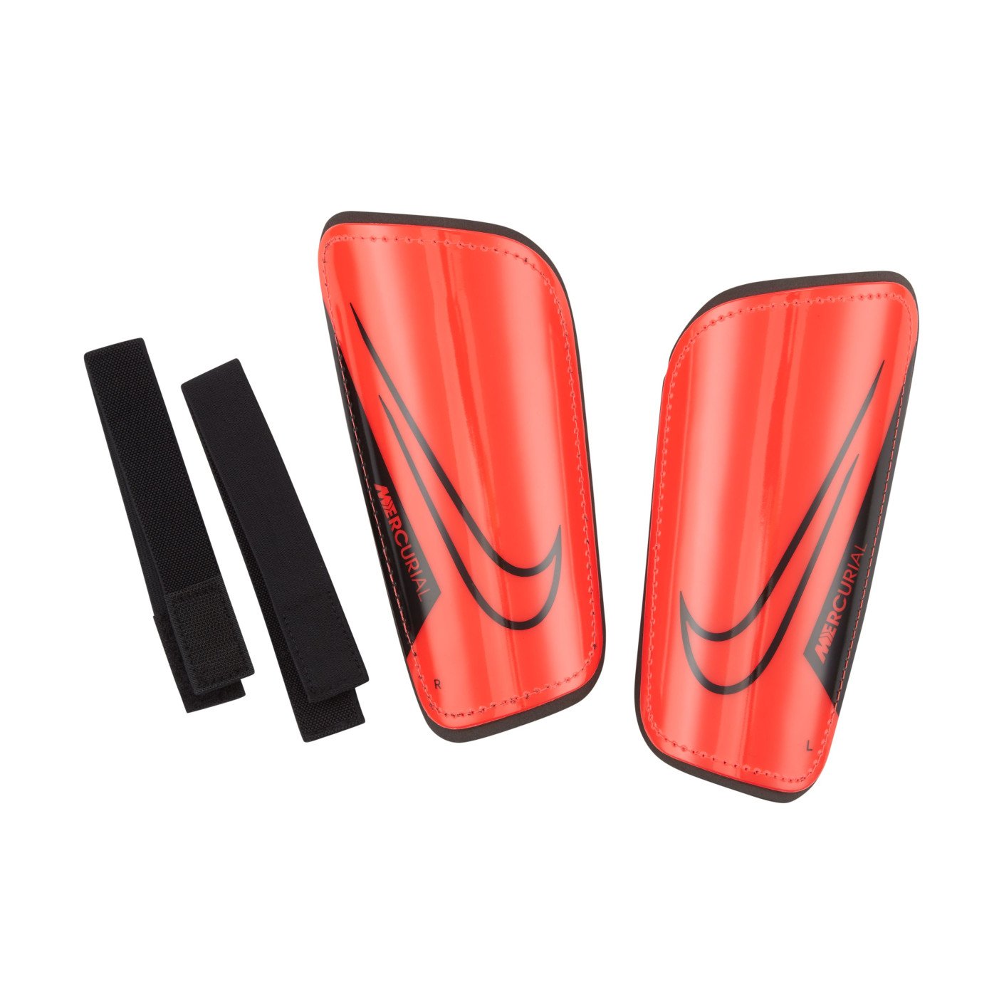 Nike Hardshell Mercurial Shin Guards Bright Red Black