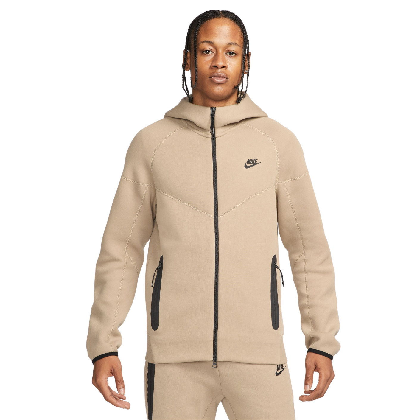 Nike Tech Fleece Vest Sportswear Beige Zwart