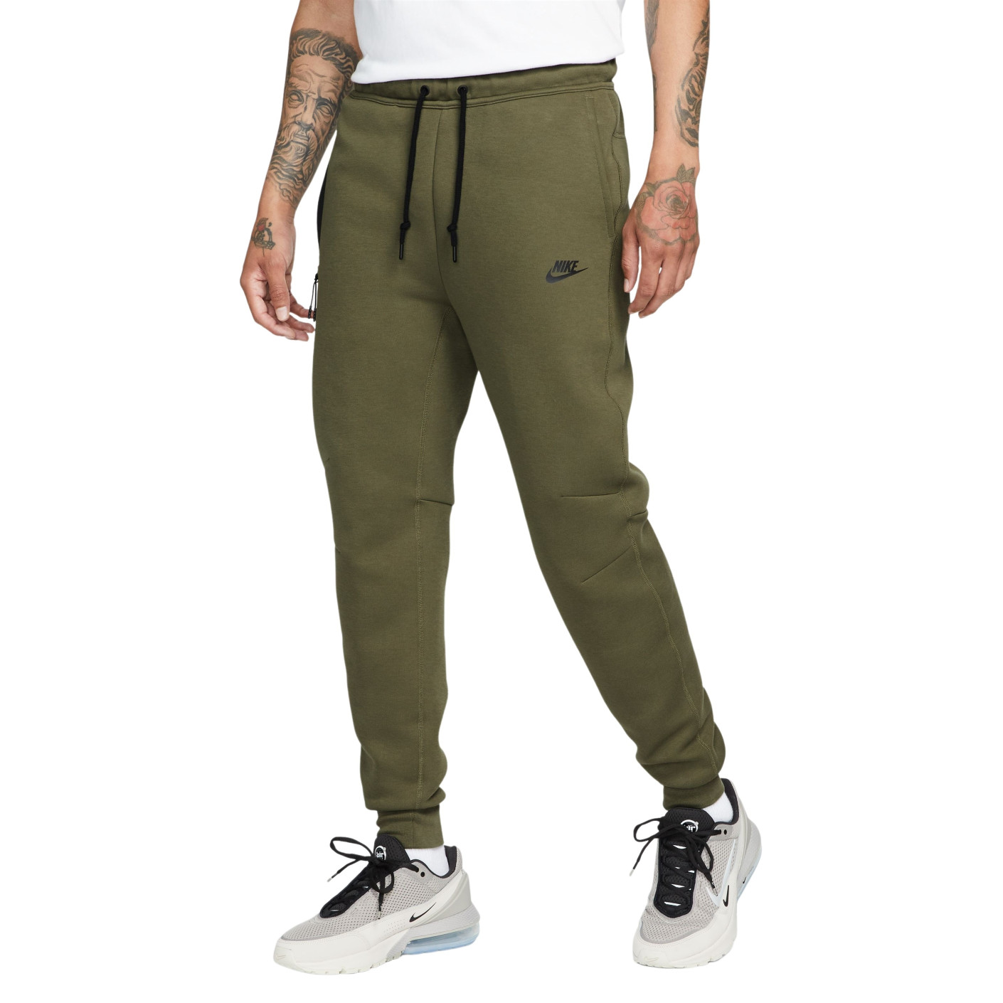 Nike Tech Fleece Sweatpants Sportswear Olive Green Black