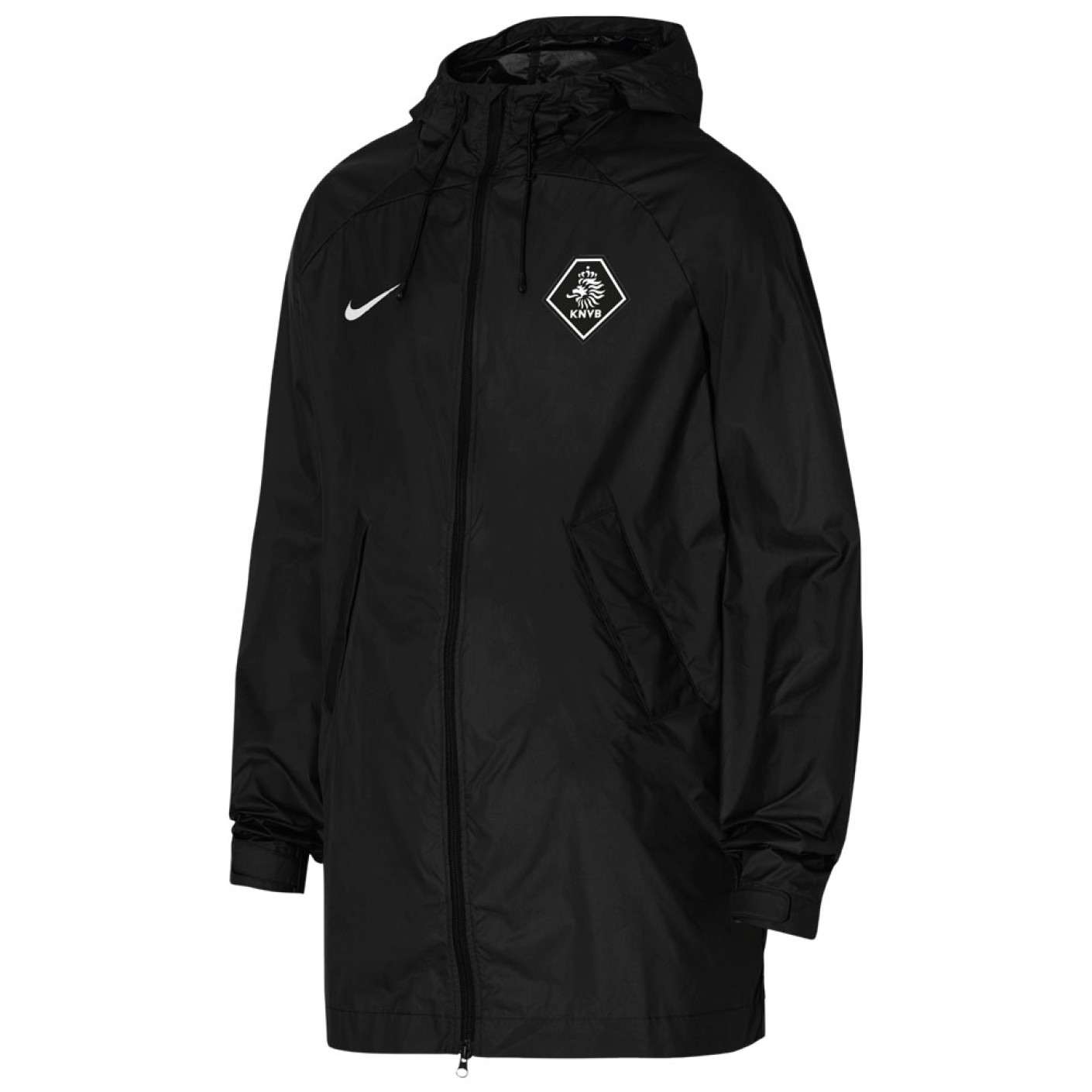 Nike KNVB Staff Regenjas Dames Zwart Wit