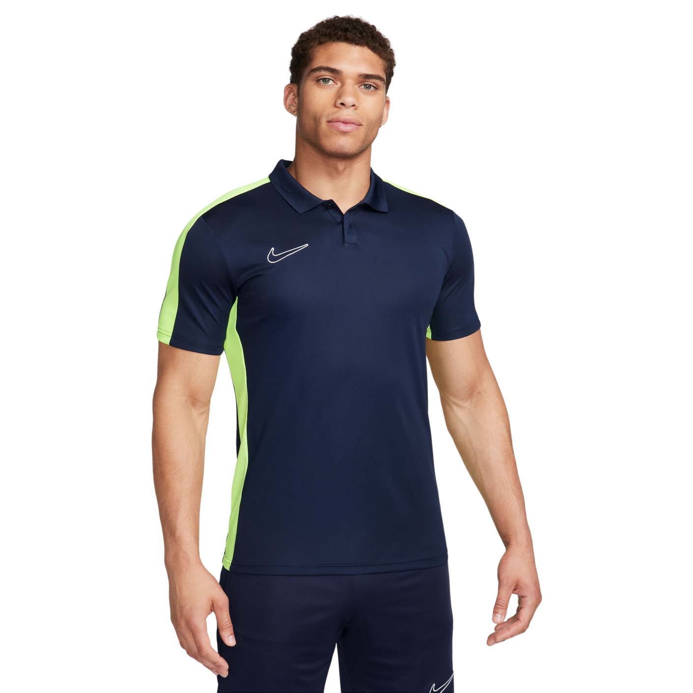 Nike Dri-Fit Academy 23 Polo Shirt Dark Blue Yellow White