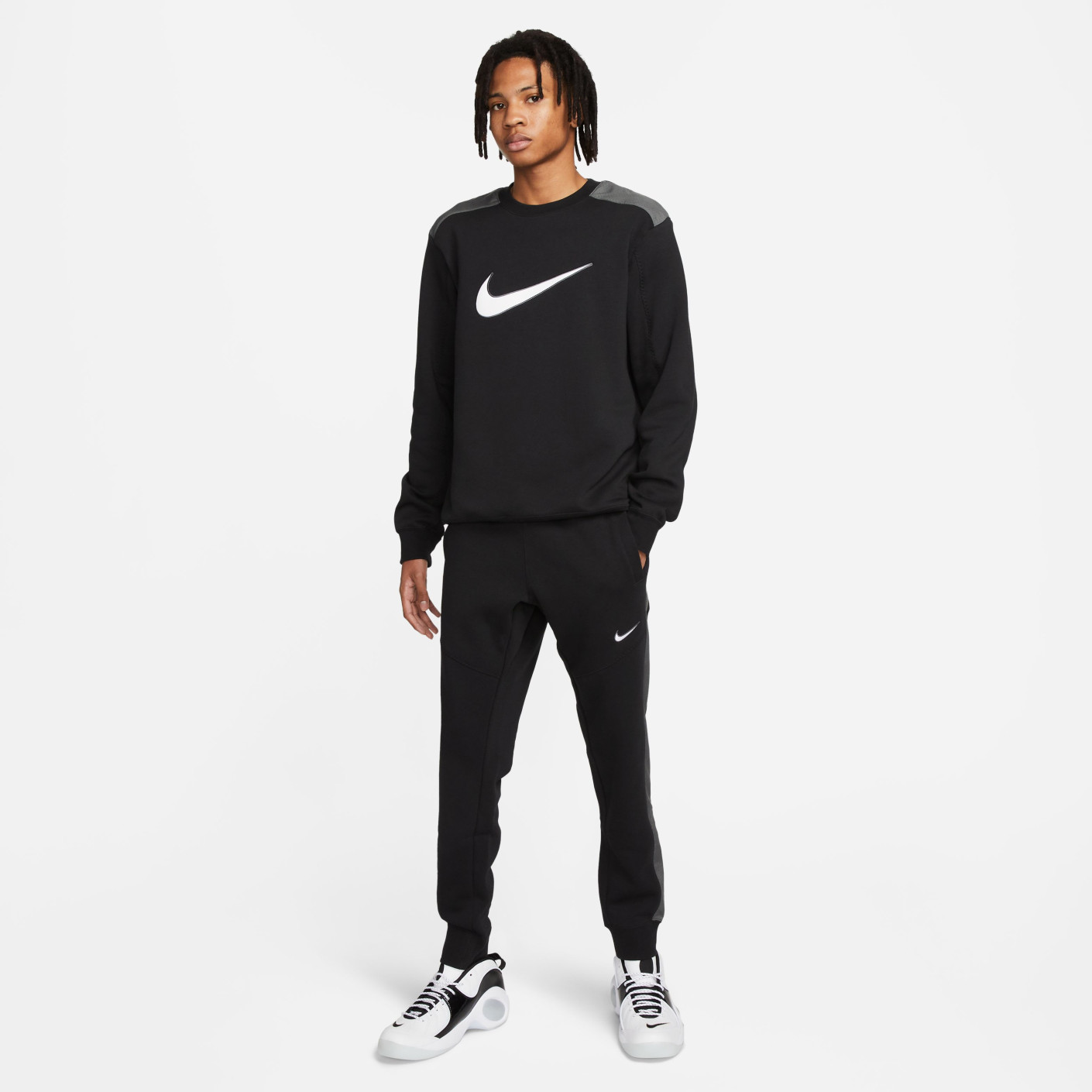 Nike Sportswear Jogger Fleece Zwart Grijs Wit