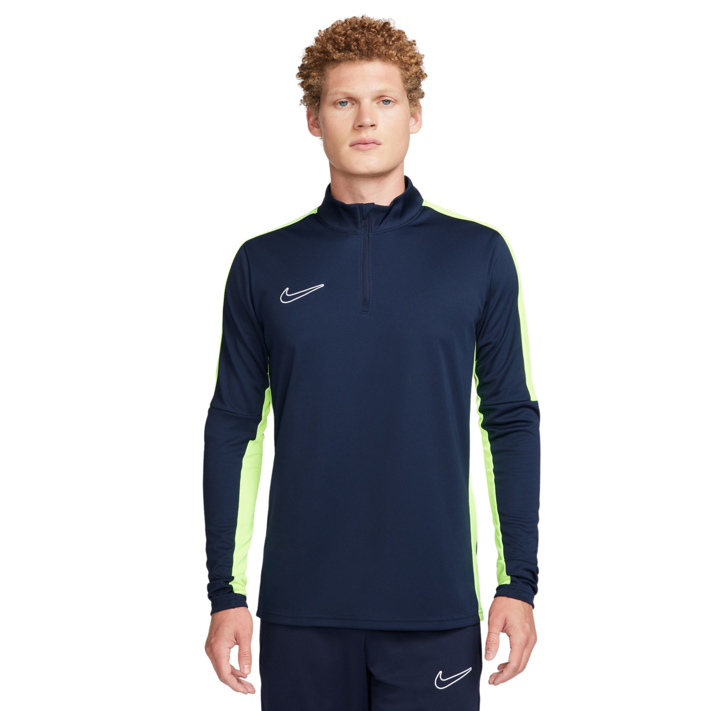 Nike Dri-Fit Academy 23 Trainingstrui Donkerblauw Geel Wit