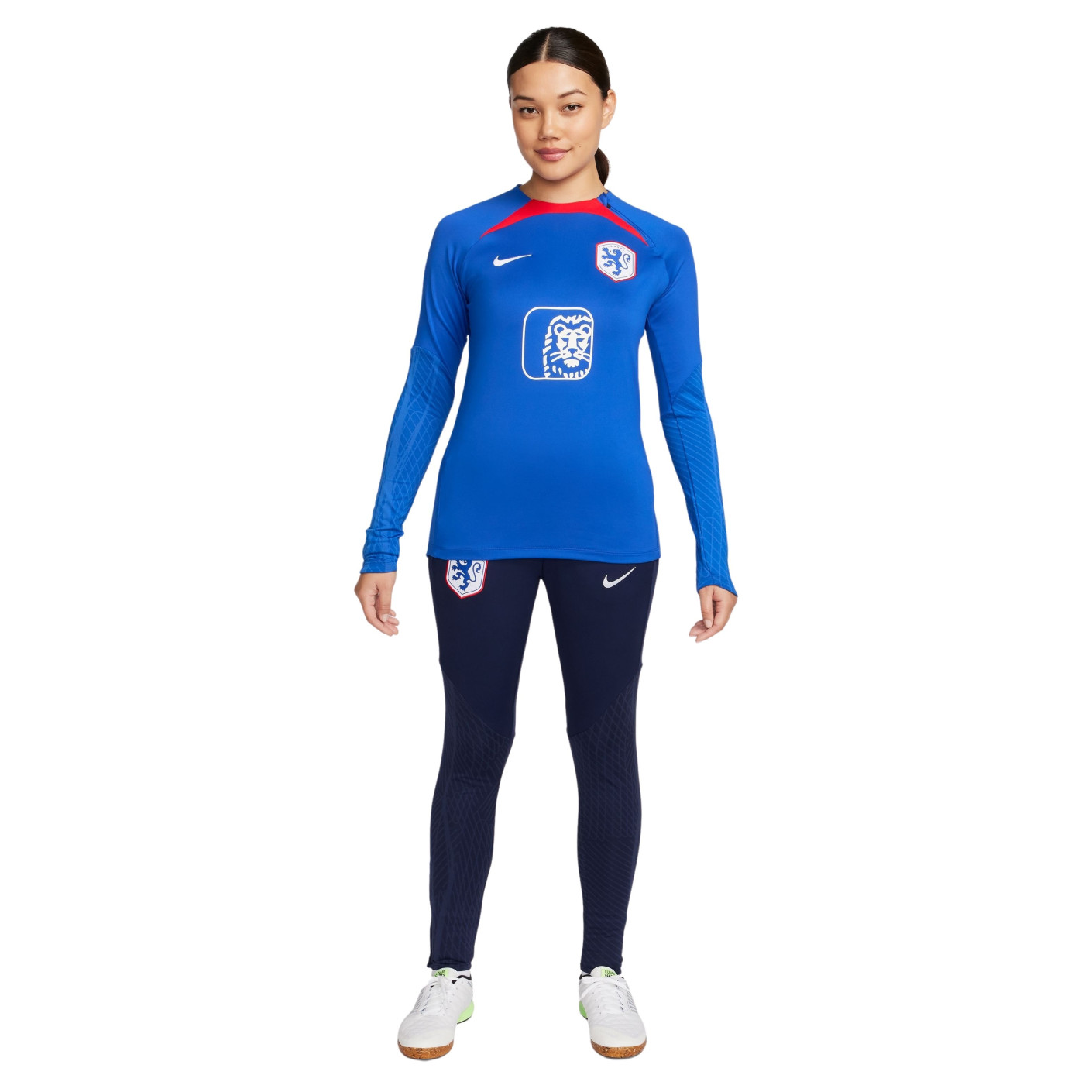 Nike Nederland Strike Trainingspak 1/4-Zip 2023-2025 Dames Donkerblauw Wit