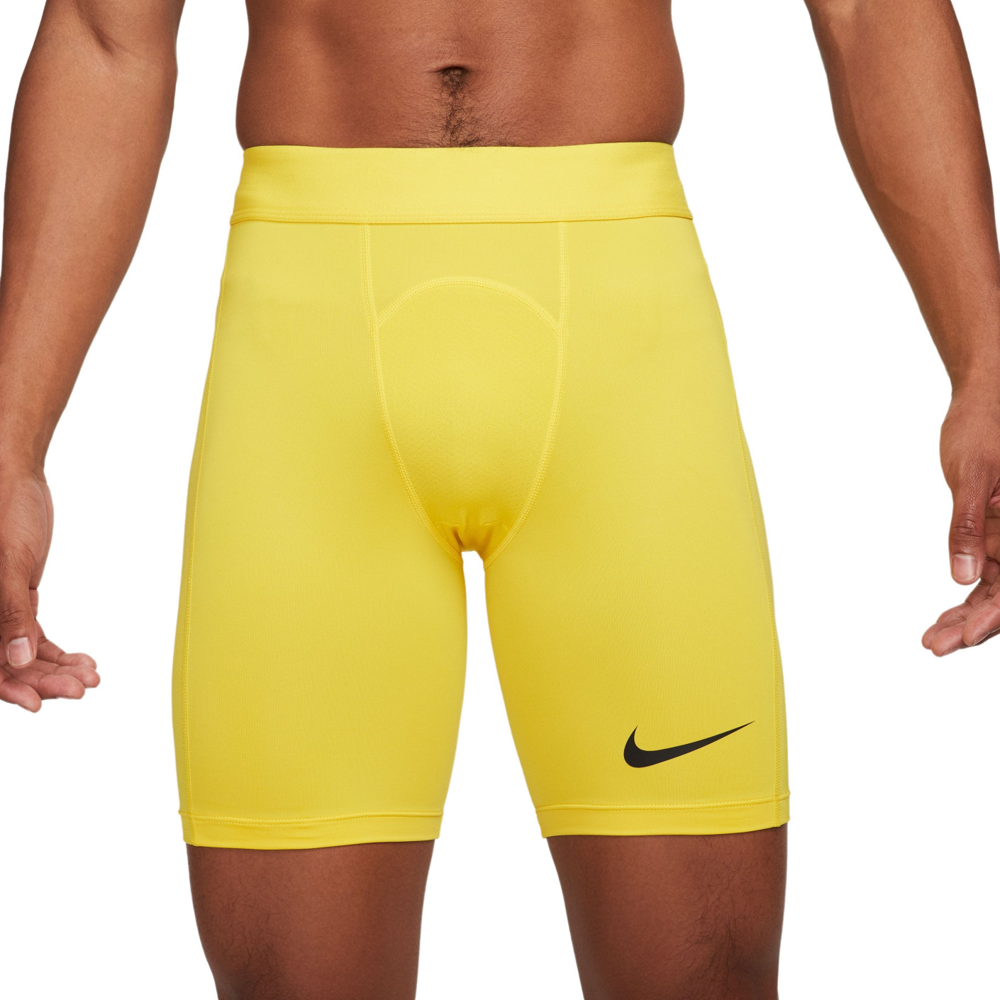 Nike Pro Strike Dri-Fit Sliding Shorts Yellow Black