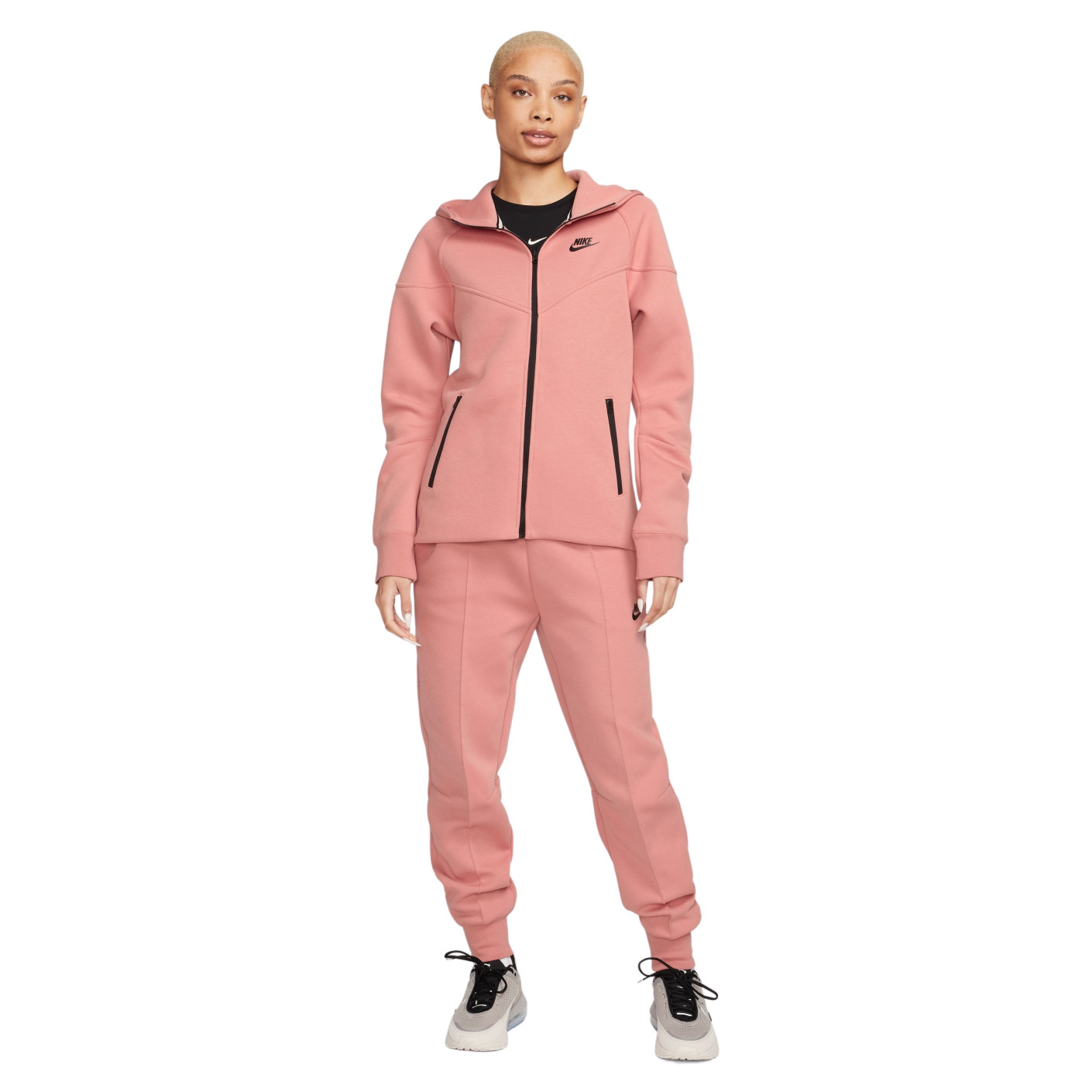 Nike Tech Fleece Tracksuit Sportswear Women's Pink Black 