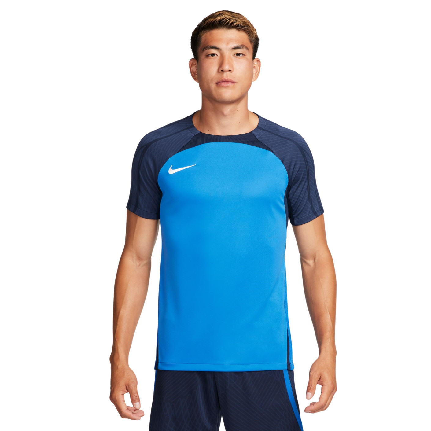 Nike Dri-Fit Strike III Voetbalshirt Blauw Donkerblauw Wit