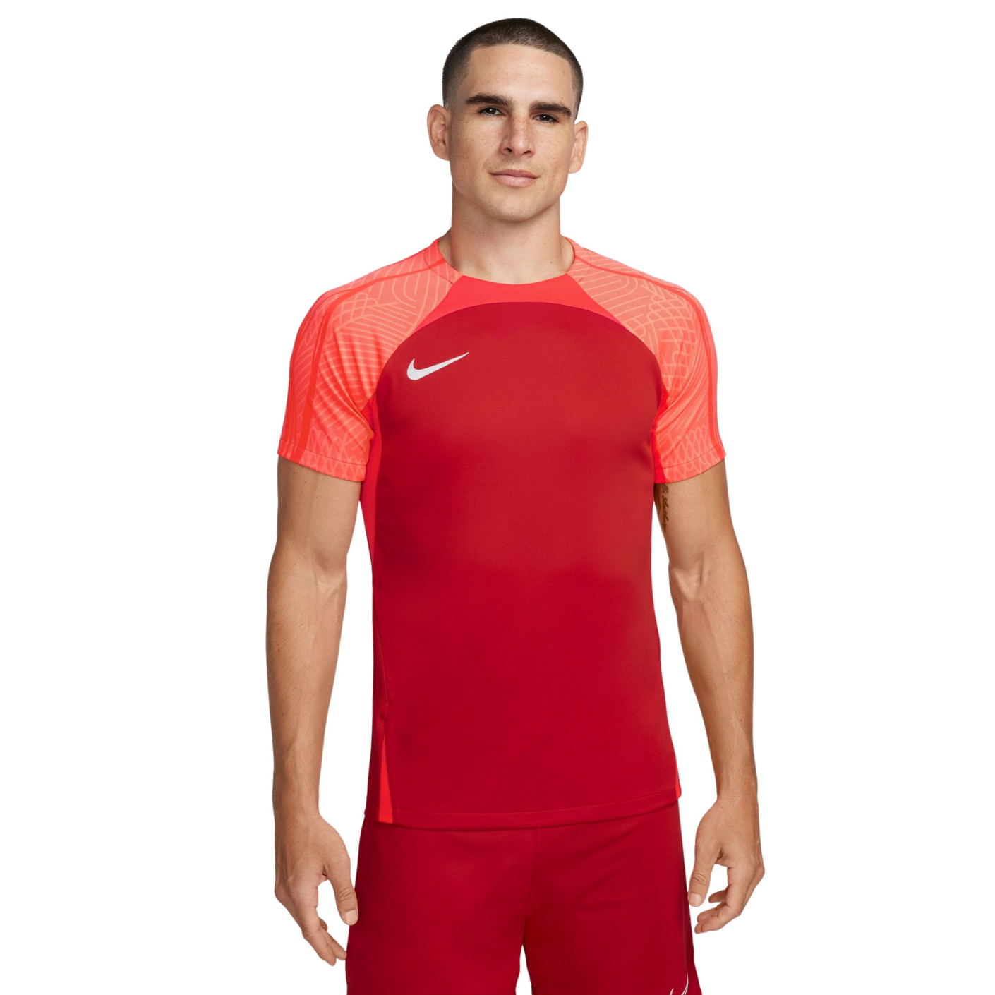 Nike Dri-Fit Strike III Voetbalshirt Rood Wit