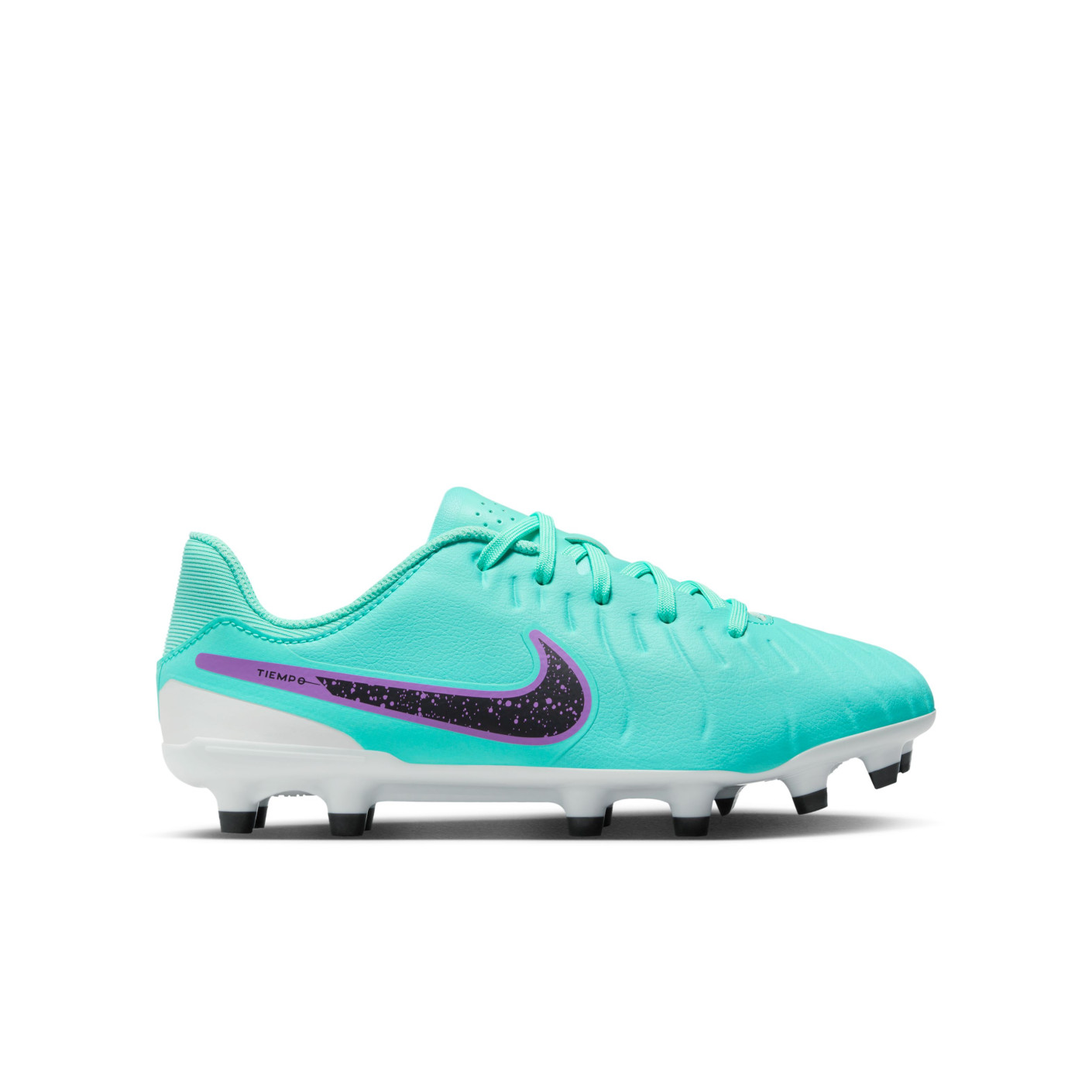 Nike Tiempo Legend Academy 10 Grass/ Artificial Grass Football Shoes (MG) Kids Turquoise Black Purple