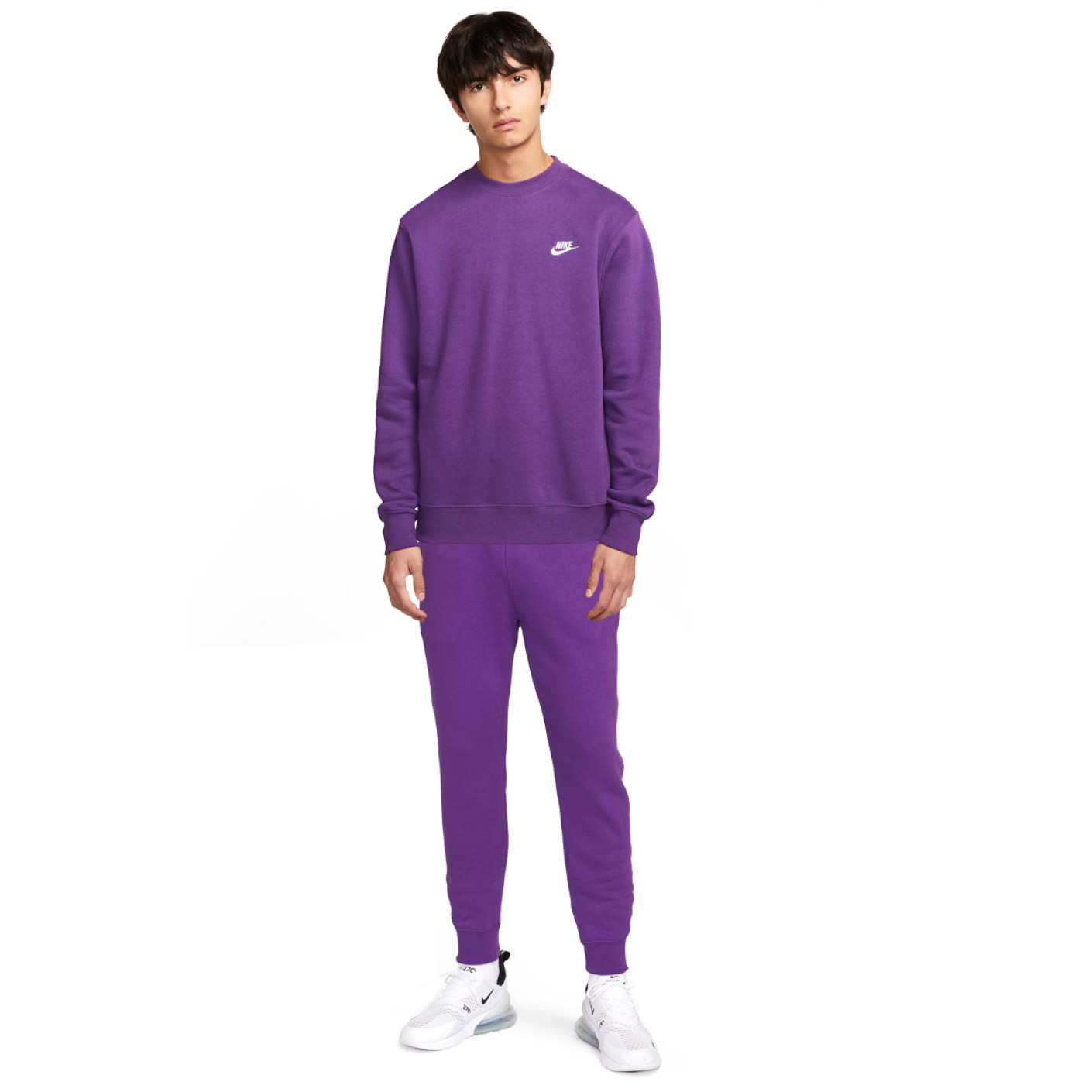Nike Sportswear Club Fleece Tracksuit Purple White KNVBshop