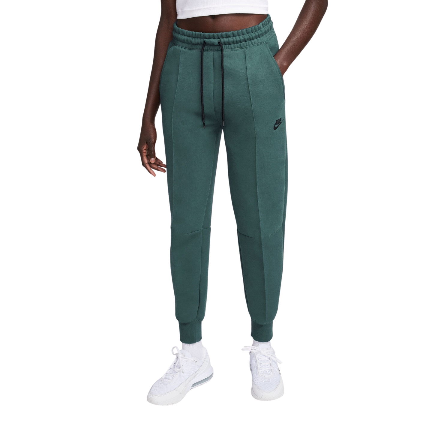 Nike Tech Fleece Sweatpants Women's Sportswear Dark Green Black