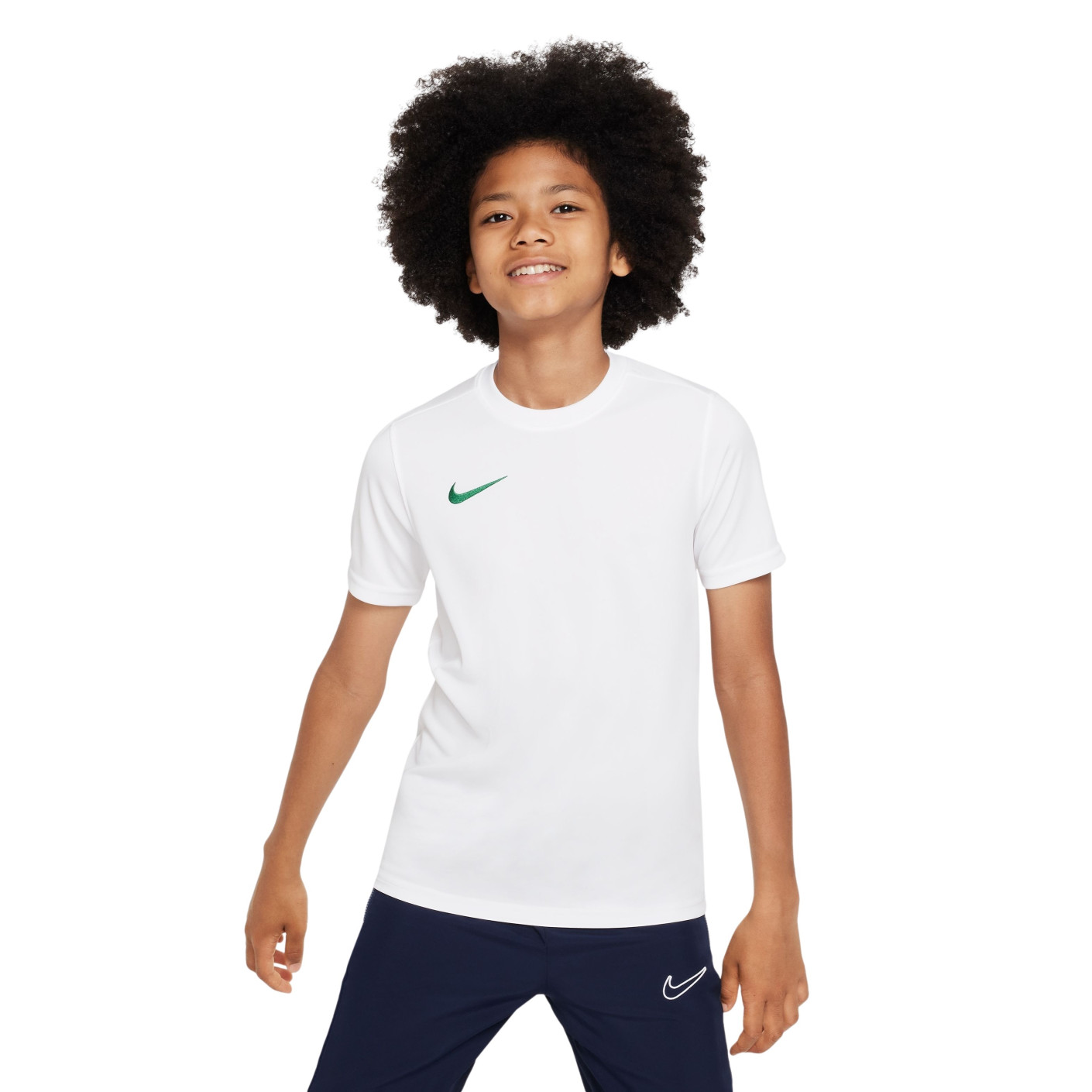 Nike Park VII Kids White Green Football Shirt