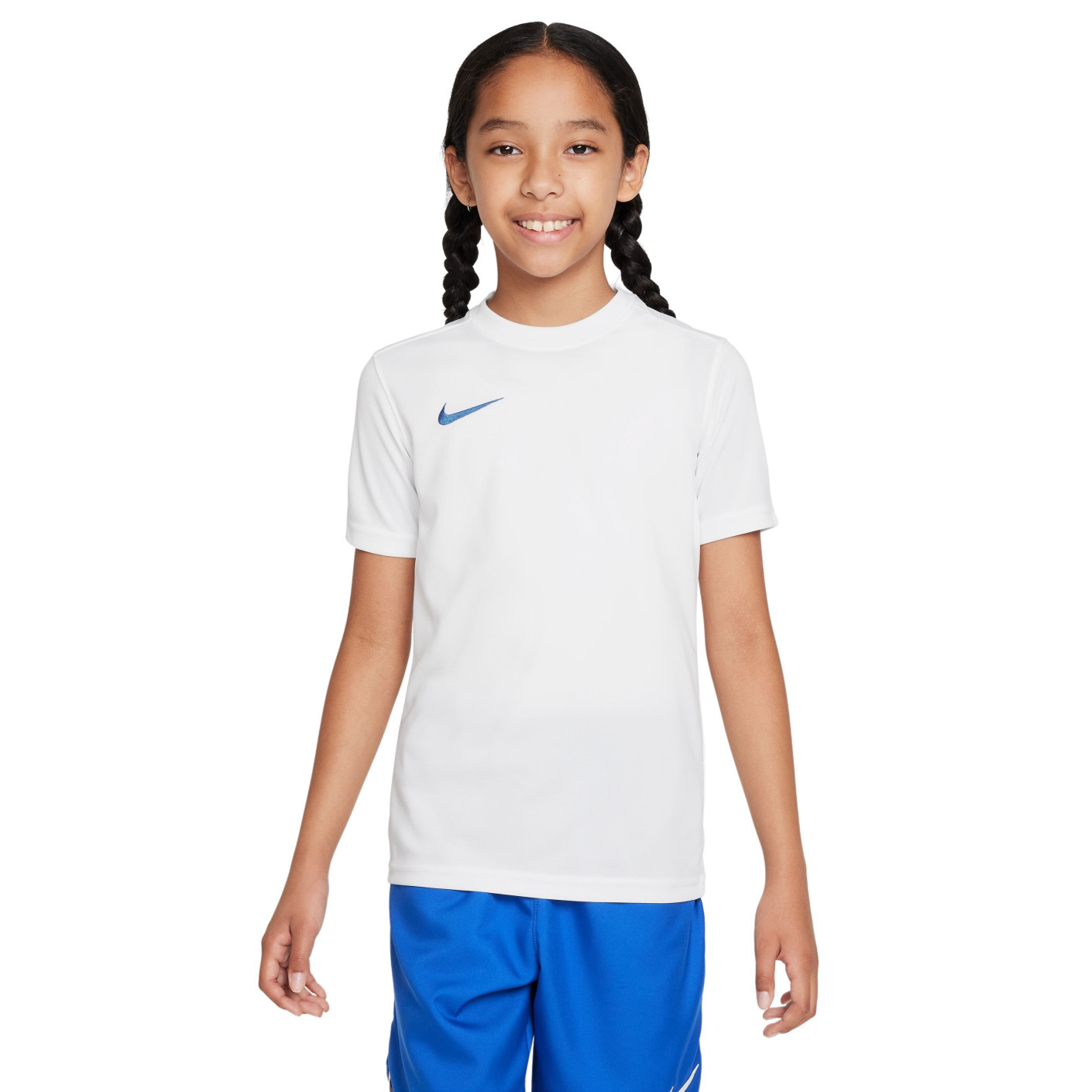 Nike Park VII Kids White Blue Football Shirt