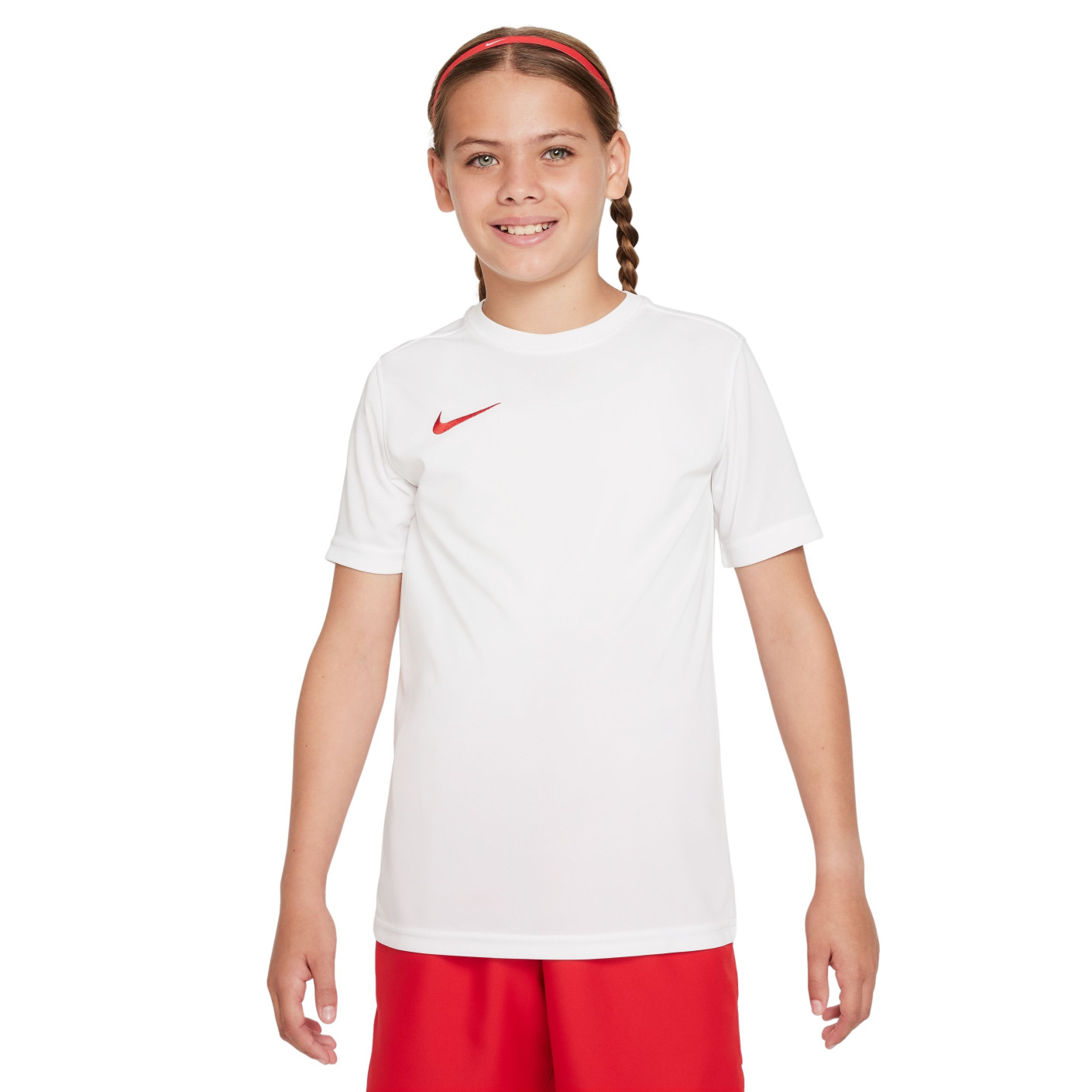 Nike Park VII Kids White Red Football Shirt