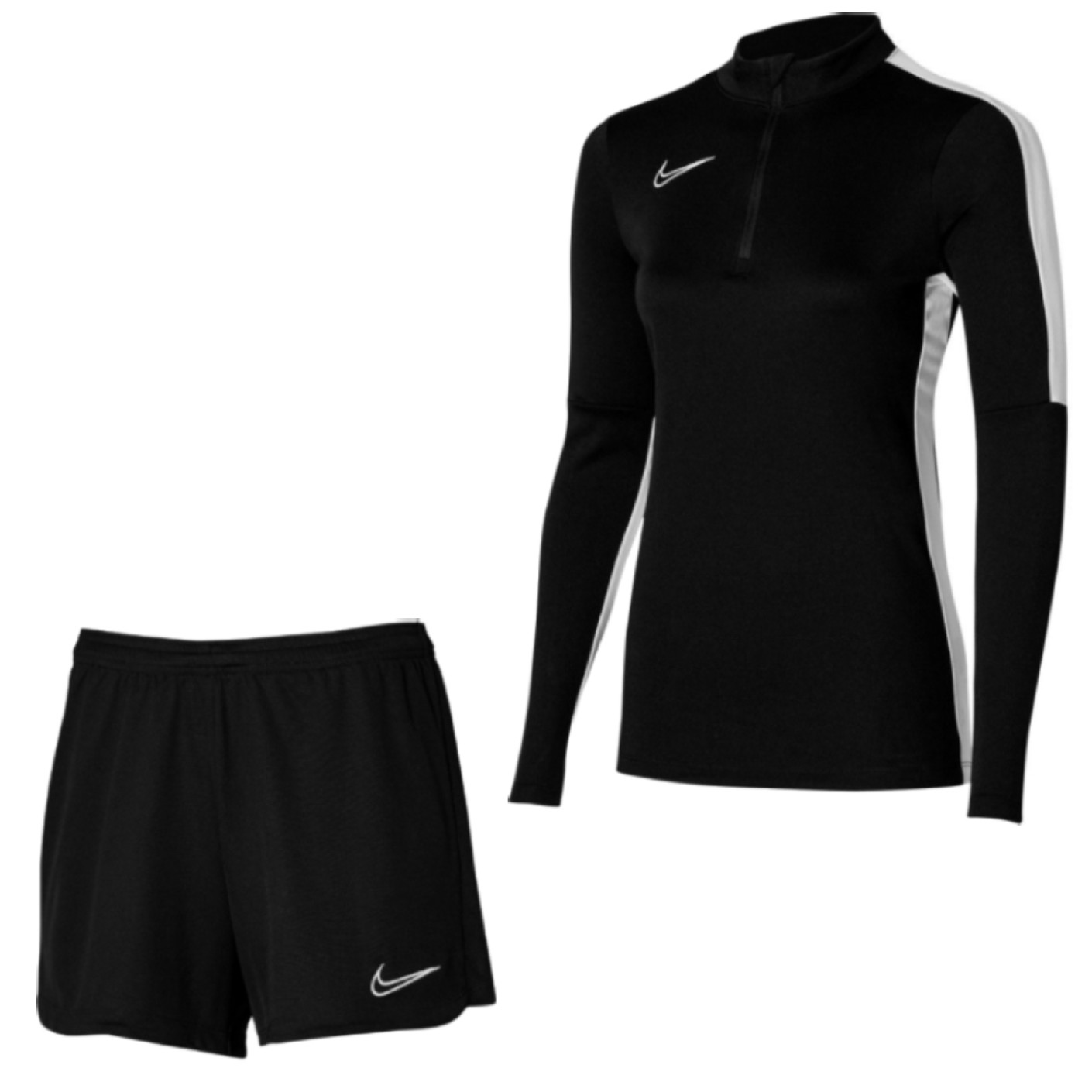 Nike Academy 23 Trainingsset 1/4-Zip Dames Zwart Wit