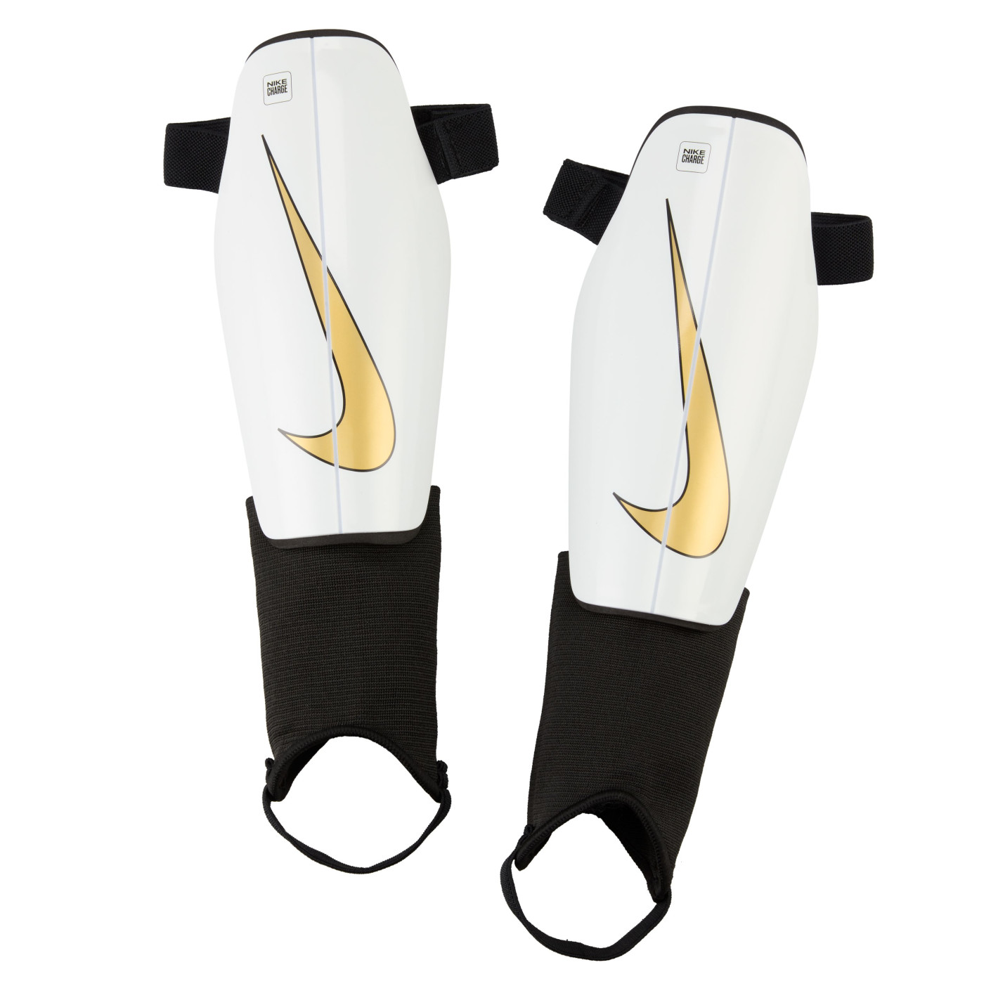 Nike Charge Shin Guards White Black Gold