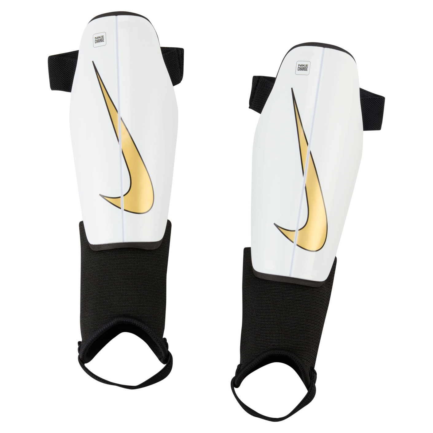 Nike Charge Shin Guards Kids White Black Gold