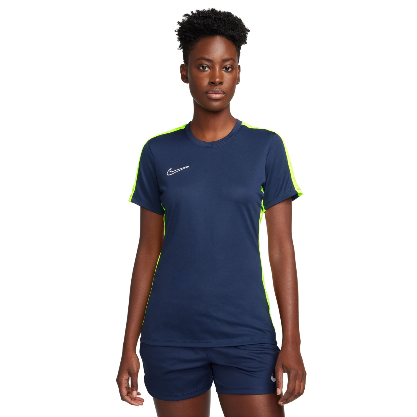 Nike Dri-Fit Academy 23 Training Shirt Women Dark Blue Yellow White