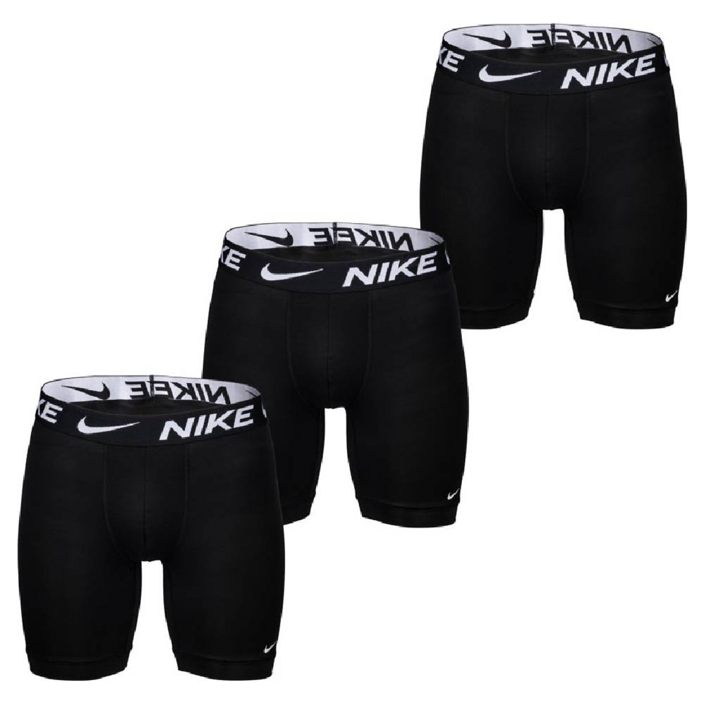 Nike Dri FIT Ultra Stretch Micro Long Boxer Shorts 3 Pack Black
