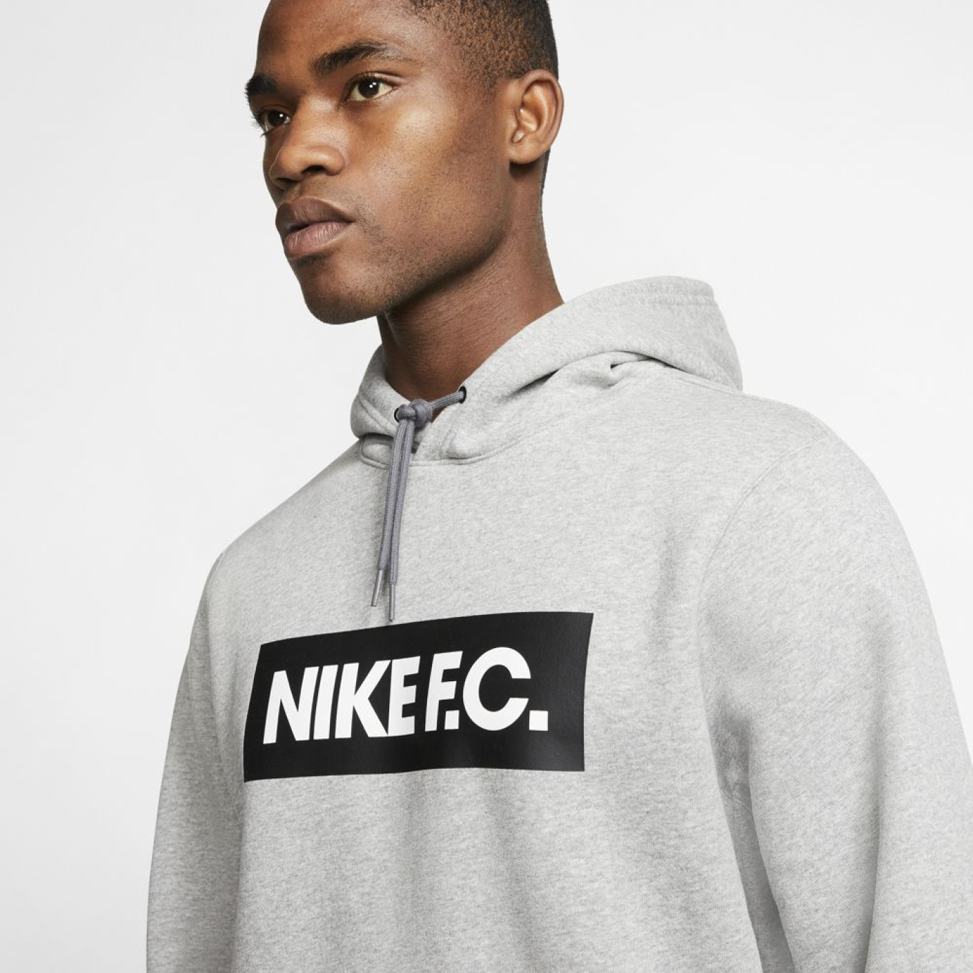 Nike F.C. Fleece Hoodie Essential Grey White Black KNVBshop