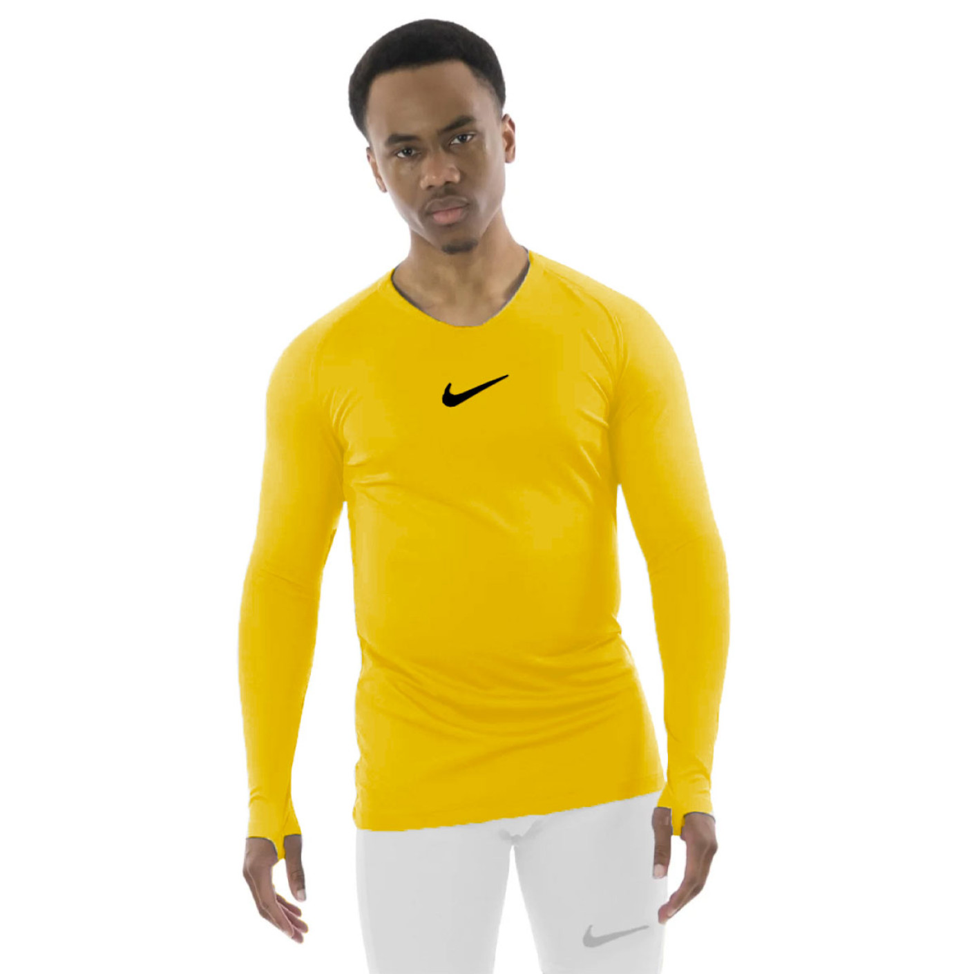 Nike Park Dri-Fit Ondershirt Lange Mouwen Geel Zwart