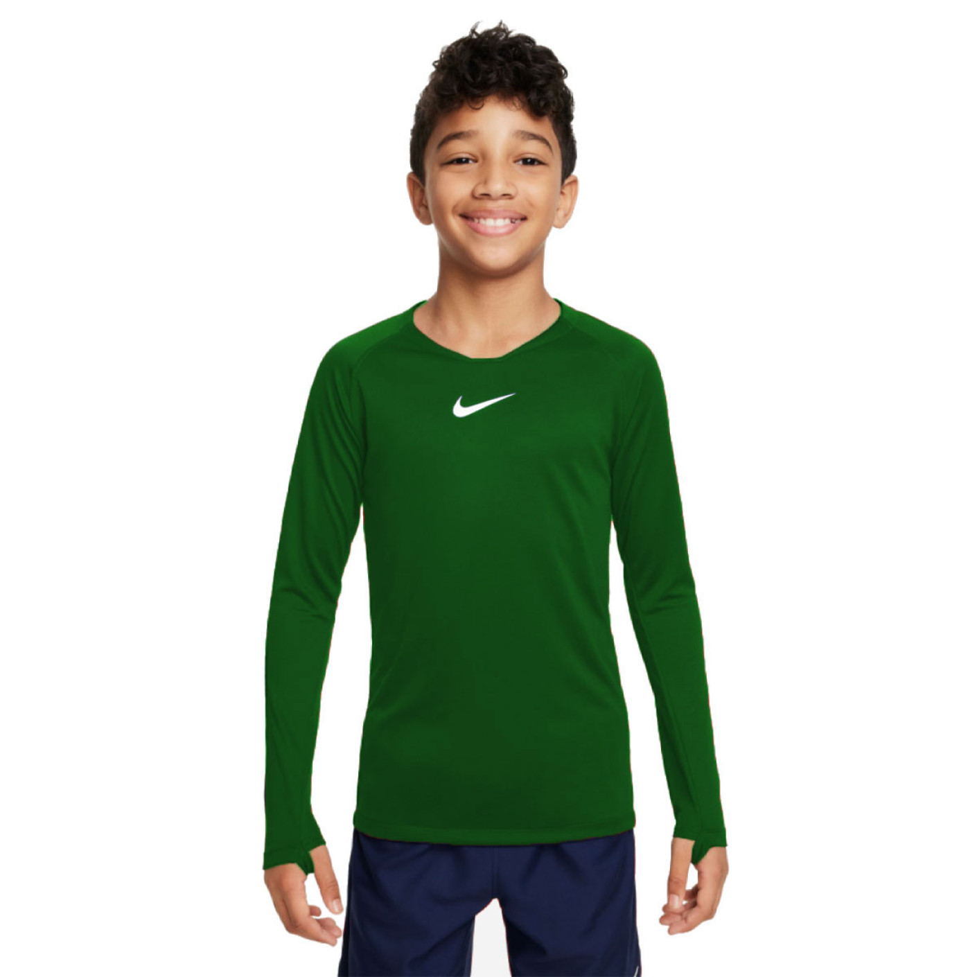 Nike Dri-FIT Park Long Sleeve Base Layer Kids Green