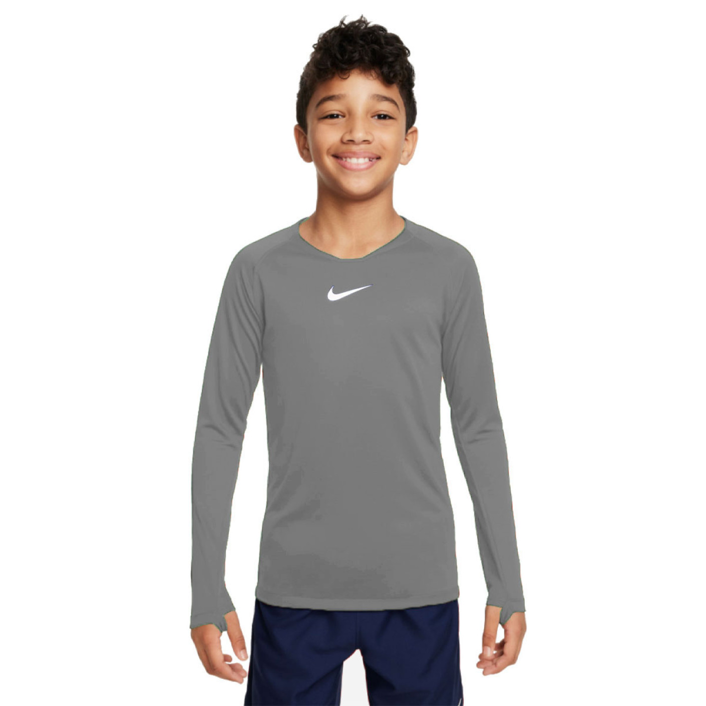 Nike Dri-FIT Park Base Layer Long Sleeve Kids Grey