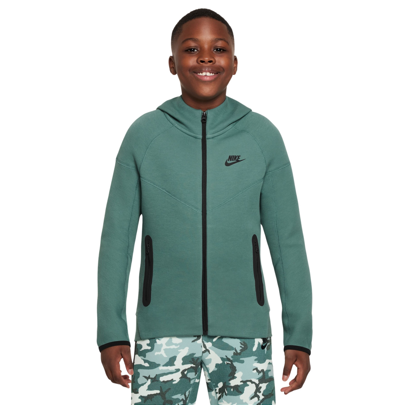 Nike Tech Fleece Vest Sportswear Kids Green Black
