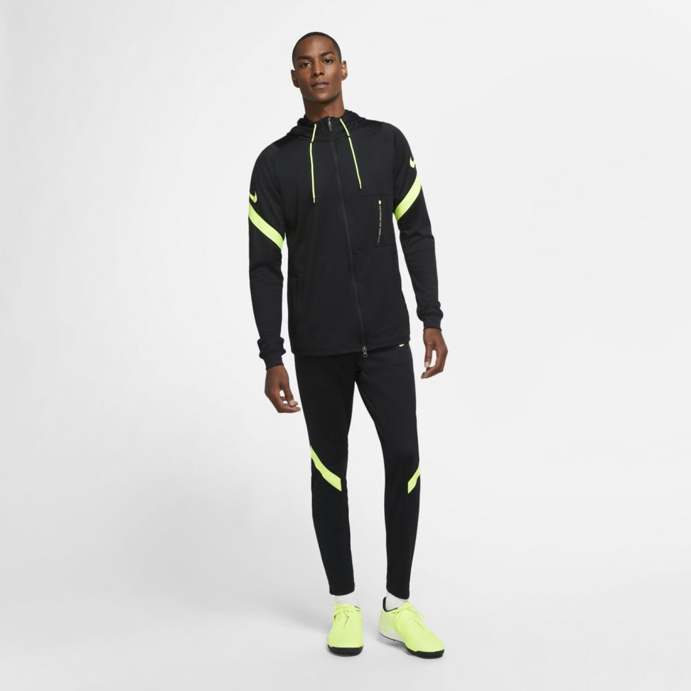 Nike Dry Strike Tracksuit Hoodie Black Volt KNVBshop