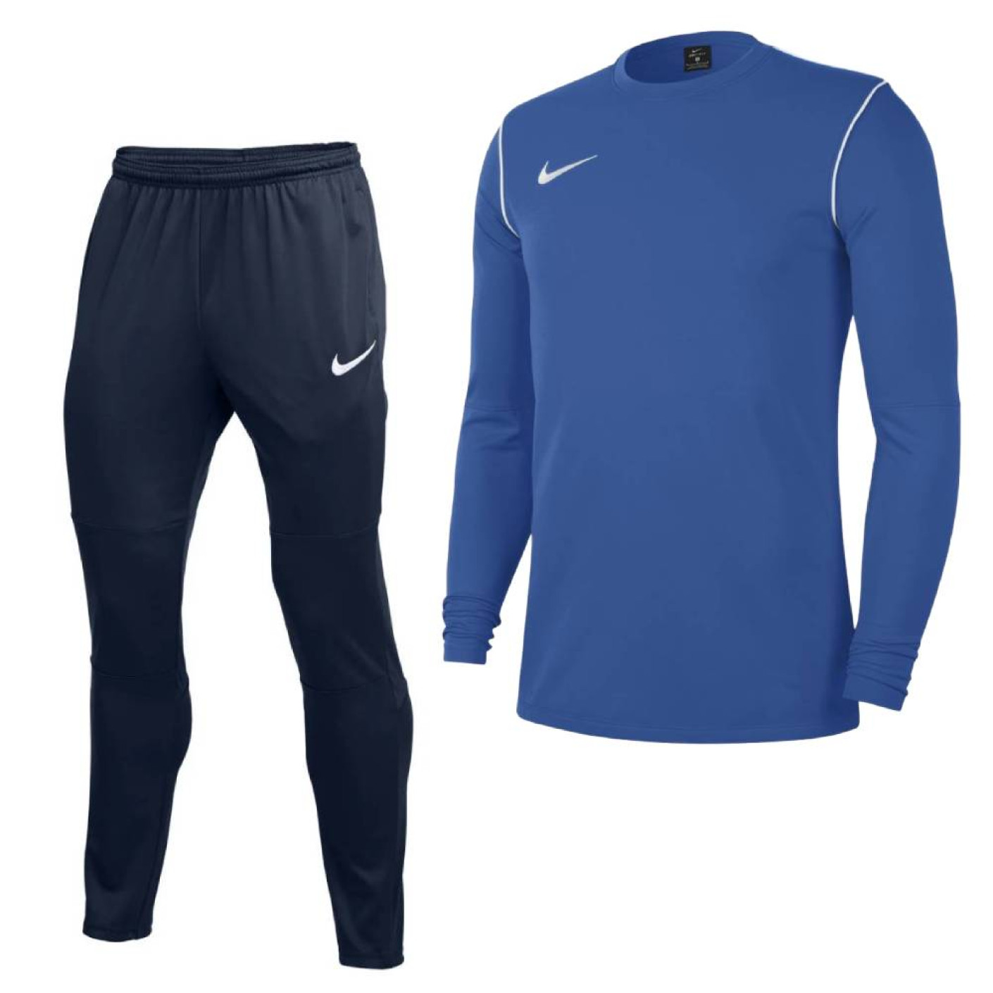 Nike Park 20 Crew Trainingspak Kids Blauw Wit