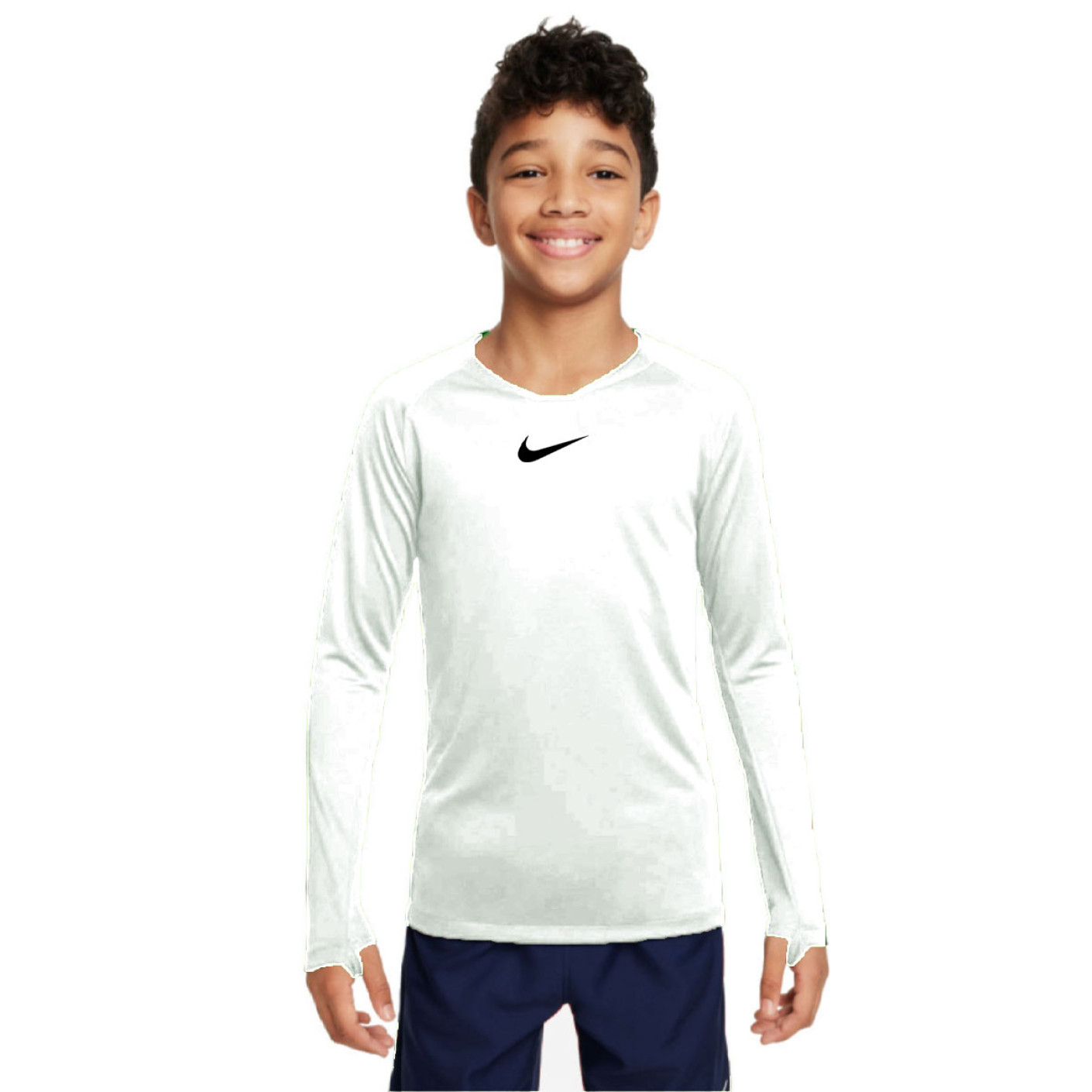 Nike Dri-FIT Park Long Sleeve Kids Base Layer White