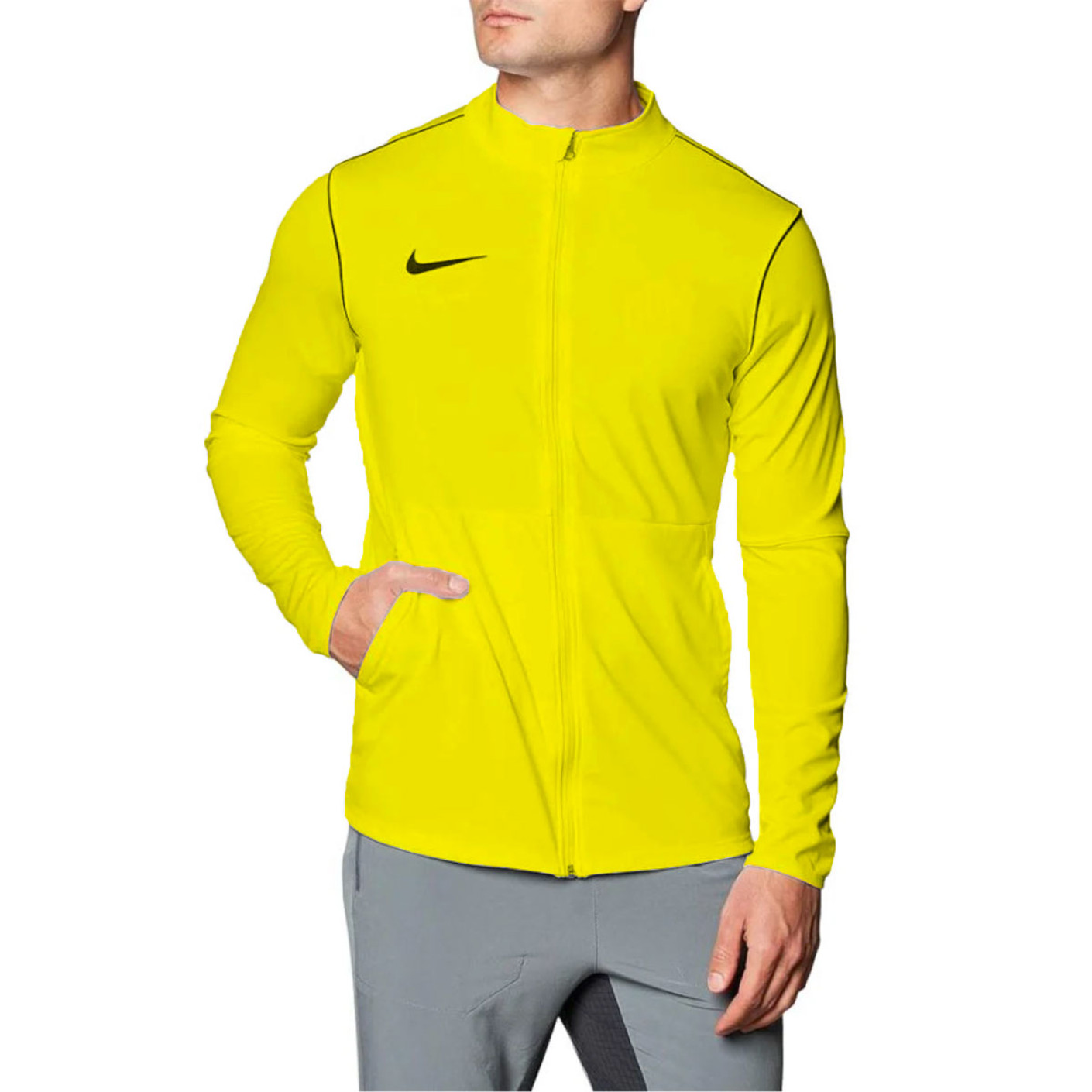 Nike Dri-FIT Park 20 Full-Zip Training Jacket Yellow Black