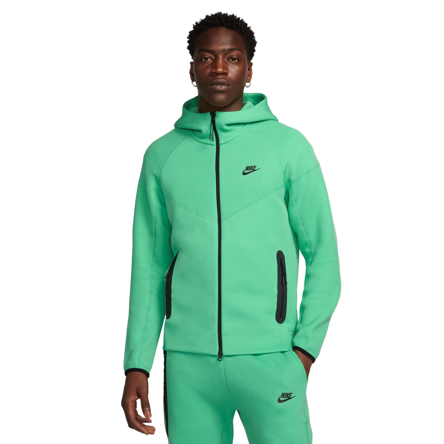 Nike Tech Fleece Vest Sportswear Felgroen Zwart