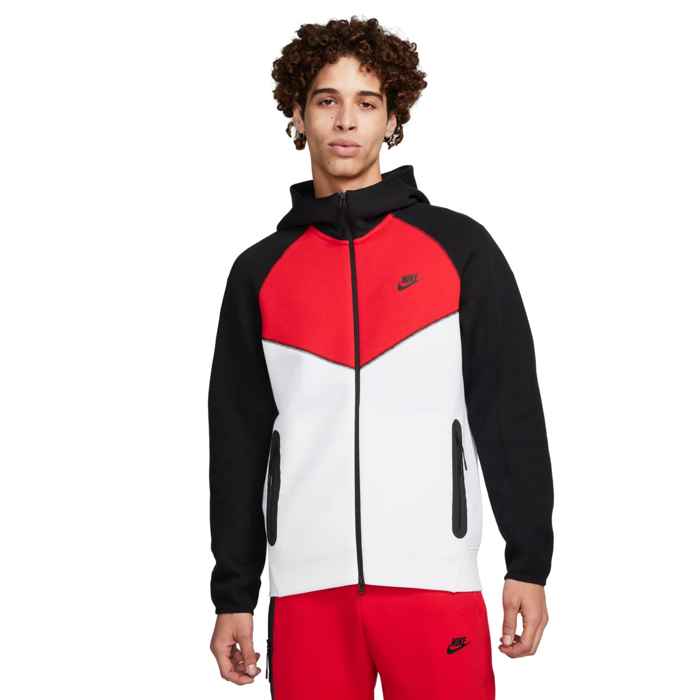 Nike Tech Fleece Vest Sportswear White Black Red