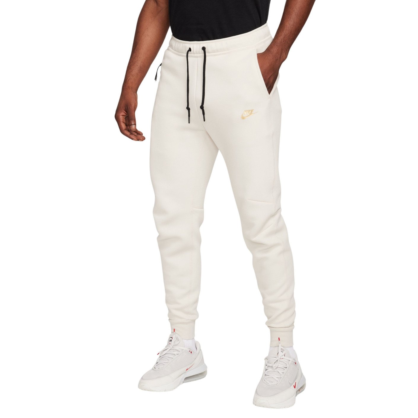 Nike Tech Fleece Joggingbroek Sportswear Wit Zwart Goud