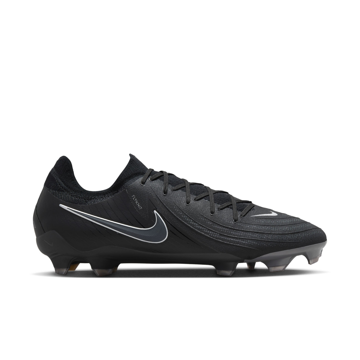 Nike Phantom GX II Pro Black Gras Voetbalschoenen (FG) Zwart Donkergrijs