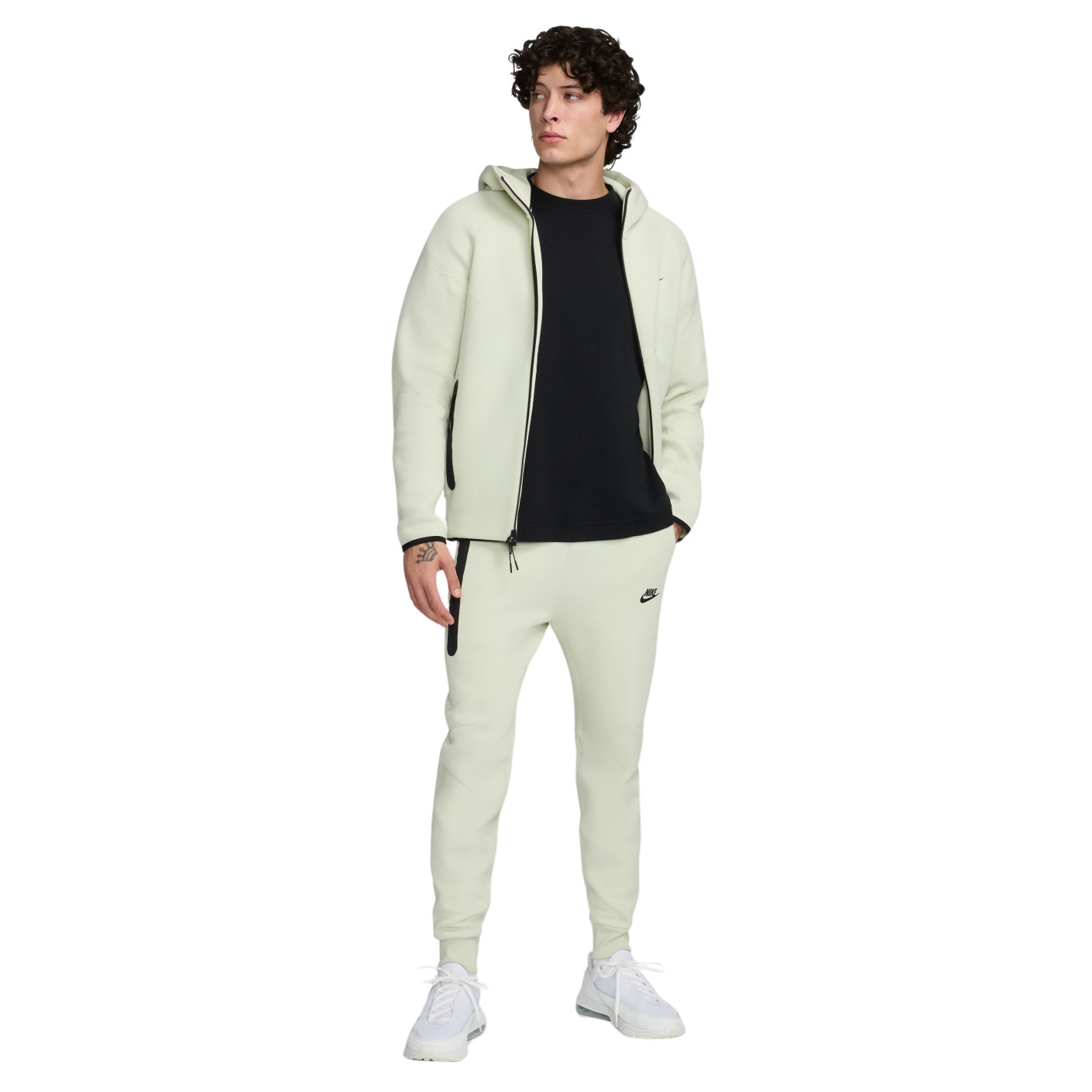 Nike Tech Fleece Trainingspak Sportswear Beige Zwart Zwart