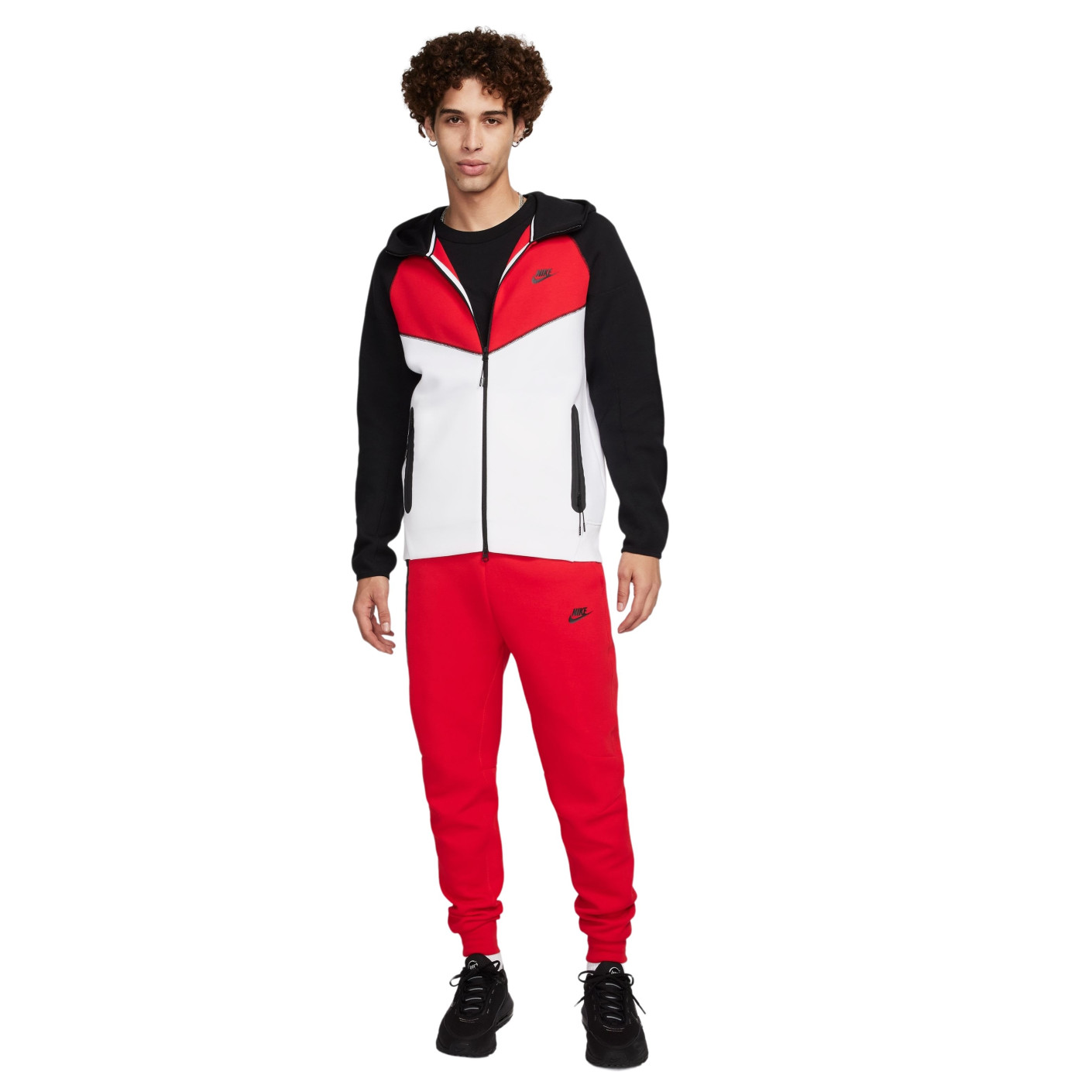 Nike Tech Fleece Trainingspak Sportswear Rood Wit Zwart