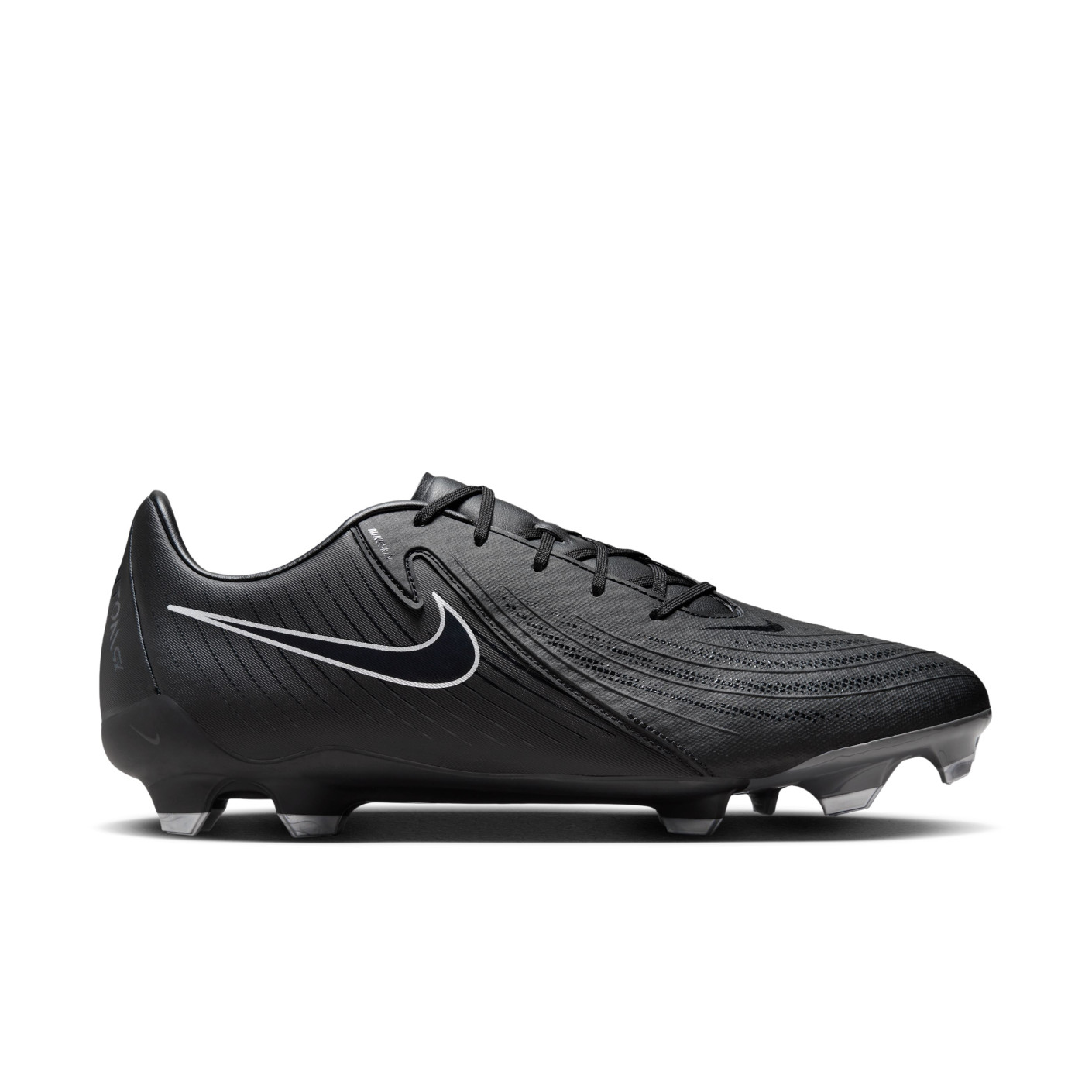 Nike Phantom GX II Academy Black Gras / Kunstgras Voetbalschoenen (MG) Zwart Donkergrijs