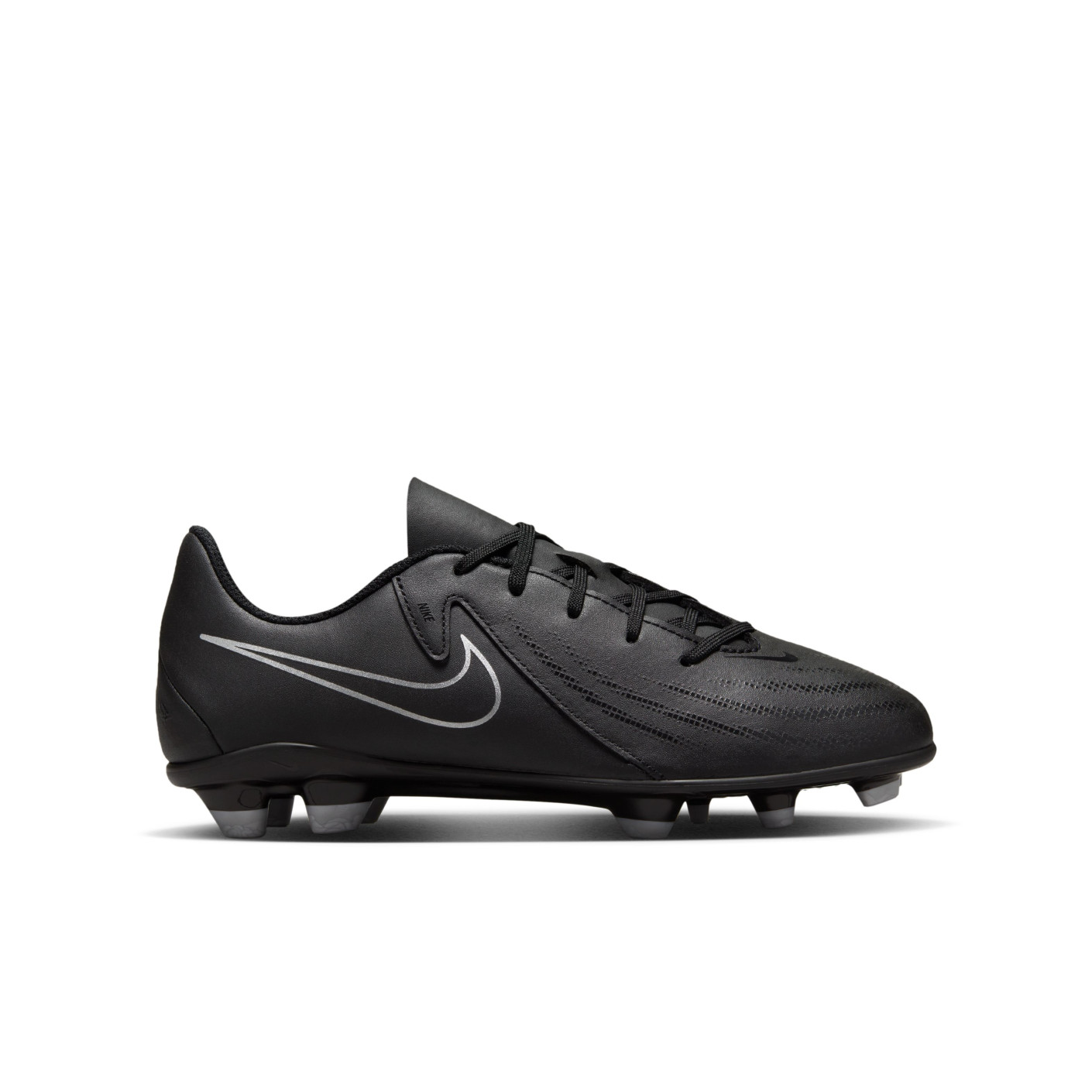 Nike Phantom GX II Club Black Gras / Kunstgras Voetbalschoenen (MG) Kids Zwart Donkergrijs