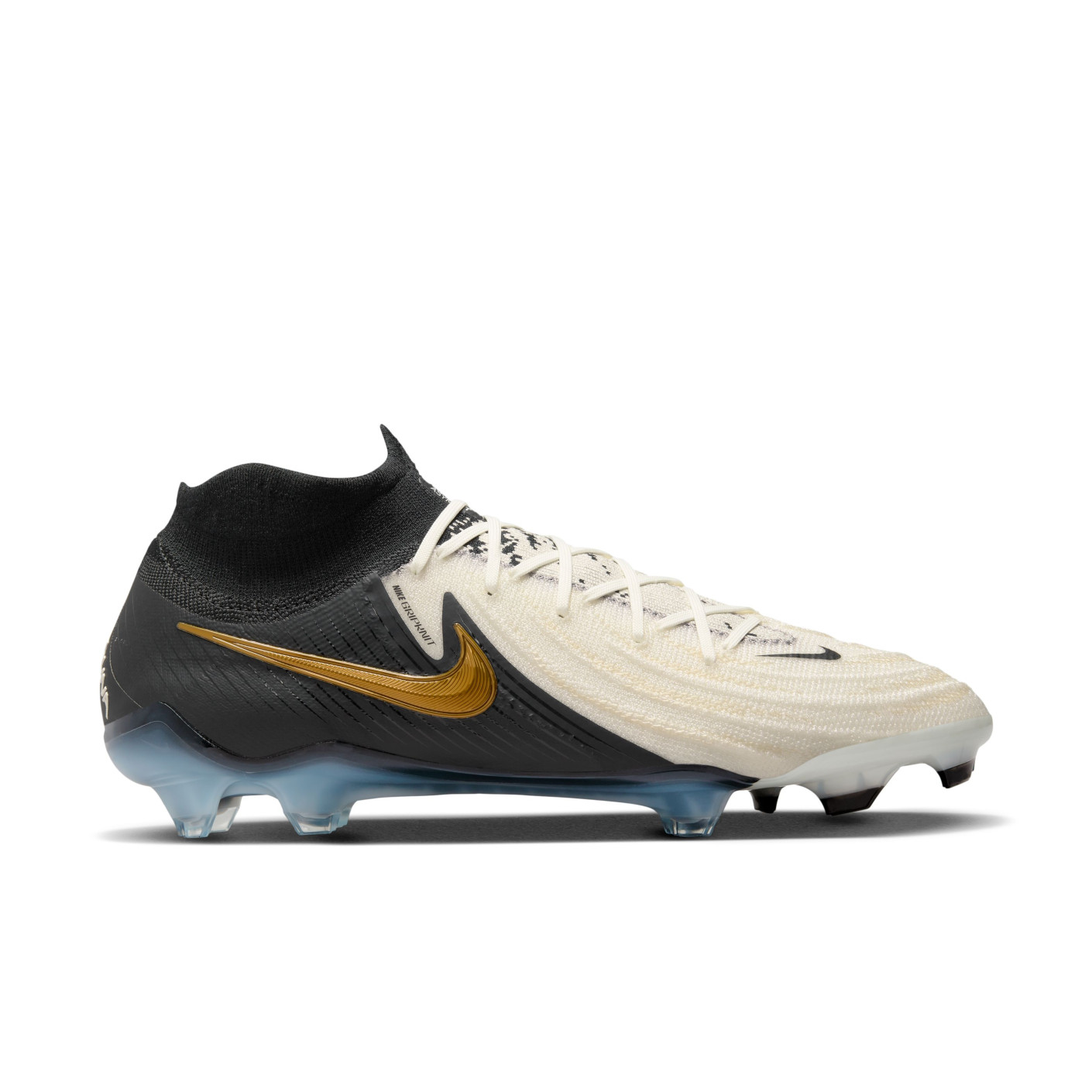 Nike Phantom Luna II Elite Gras Voetbalschoenen (FG) Zwart Gebroken Wit Goud