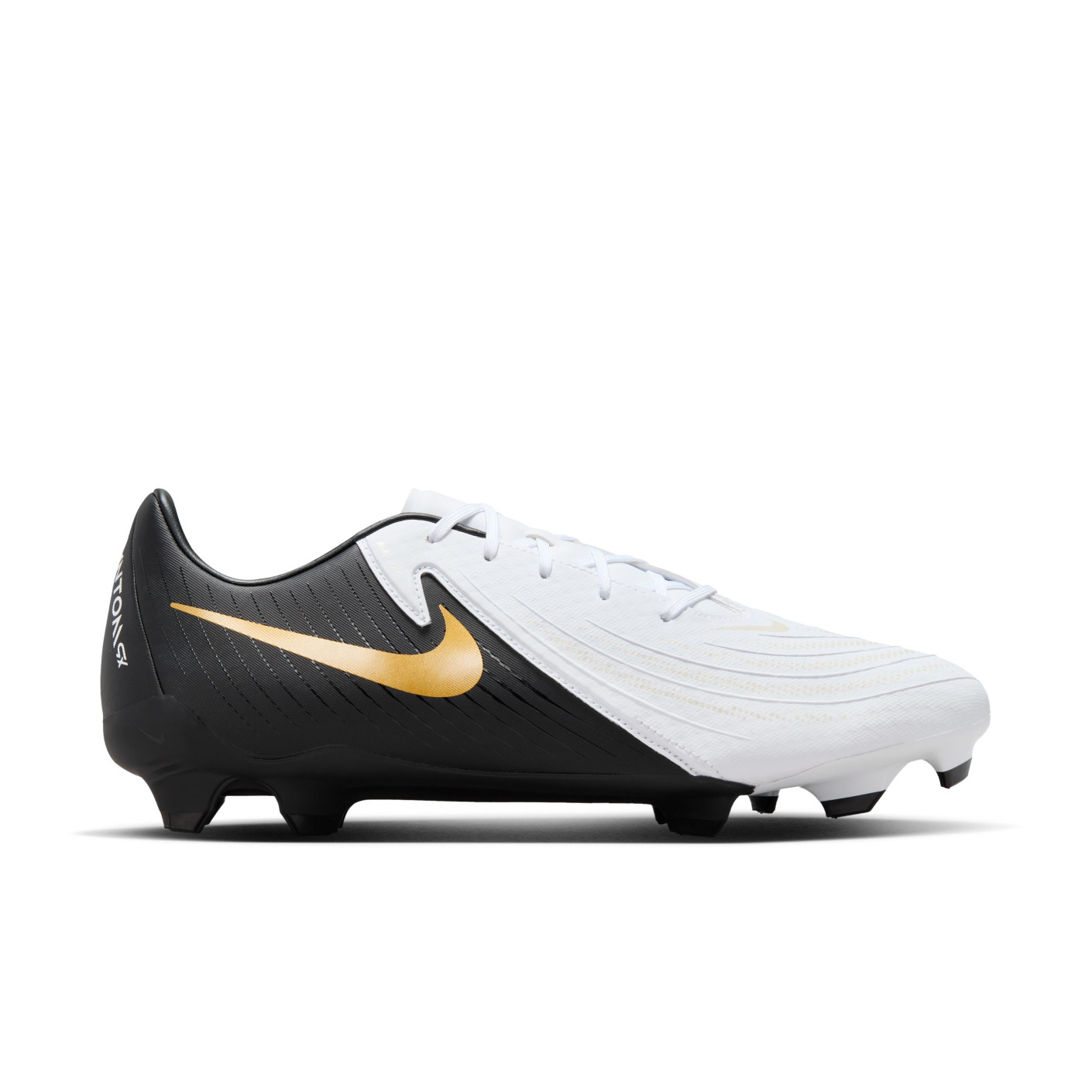 Nike Phantom GX II Academy Mad Ready Gras / Kunstgras Voetbalschoenen (MG) Zwart Gebroken Wit Goud