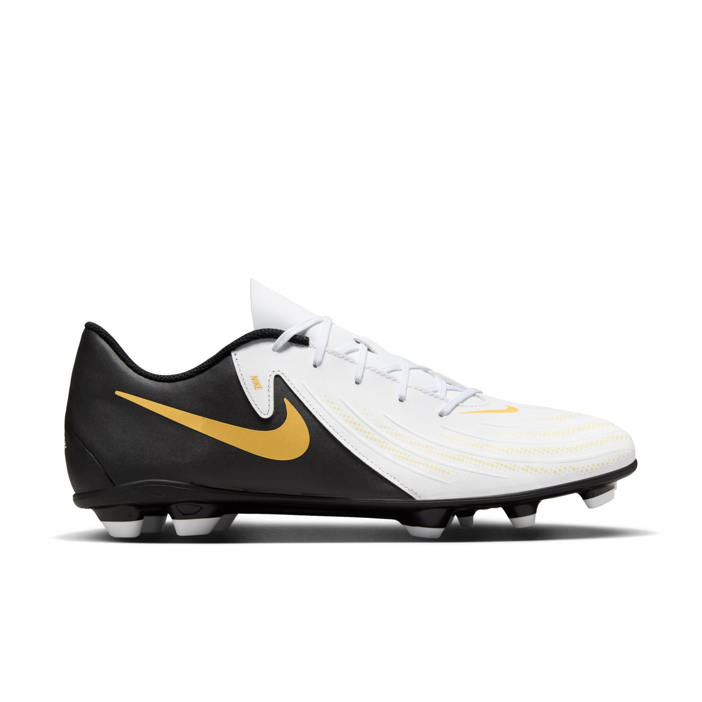 Nike Phantom GX II Club Mad Ready Grass/Artificial Grass Football Shoes (MG) Black Off White Gold