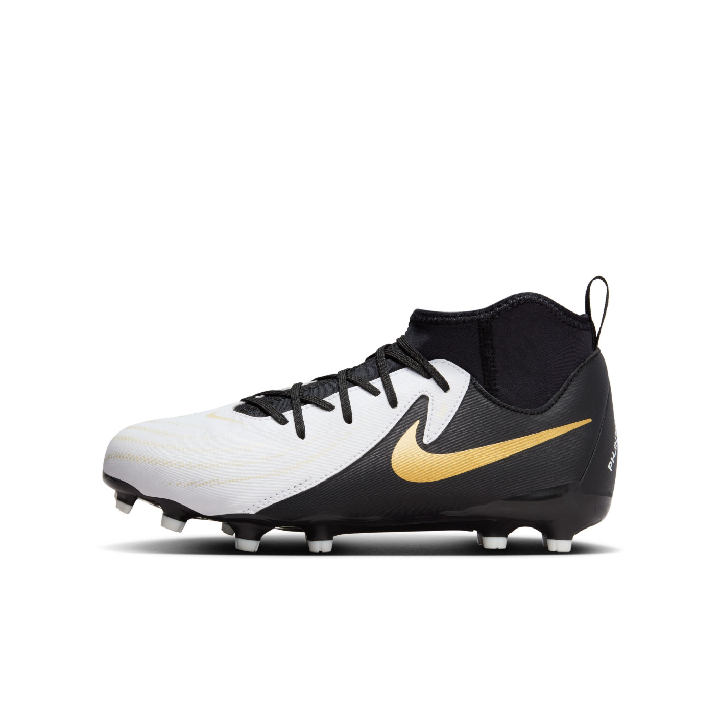 Nike Phantom Luna II Academy Grass Artificial Grass Football Shoes MG Kids Black Off White Gold KNVBshop
