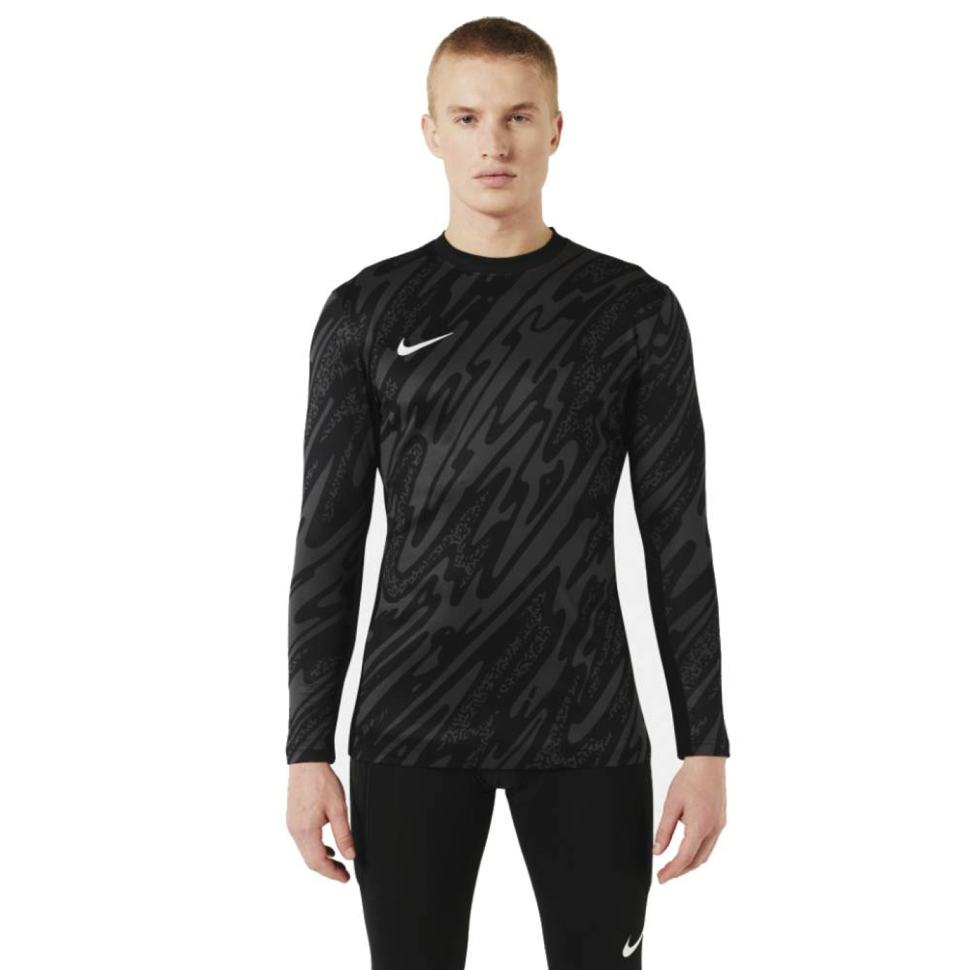 Nike Gardien V Long Sleeve Goalkeeper Shirt Dark Grey Black White