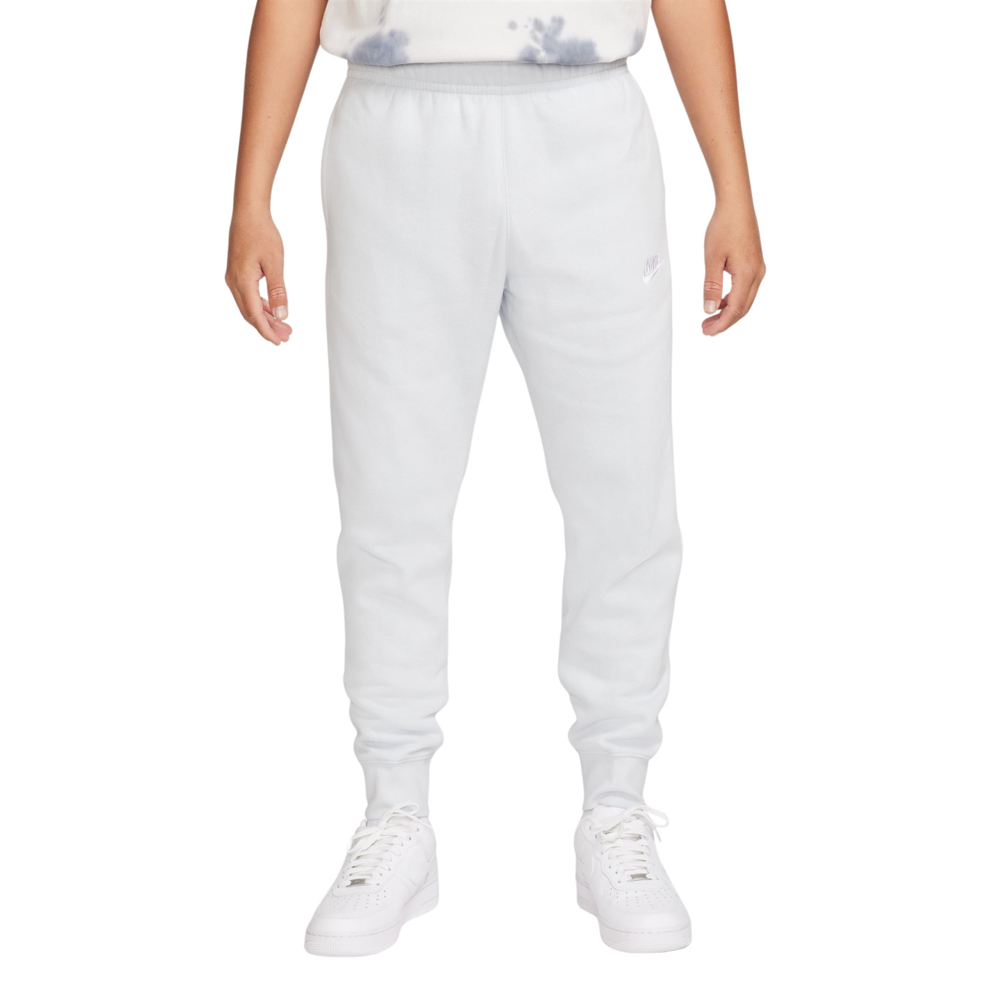 Nike Sportswear Club Jogger Fleece Lichtgrijs Wit