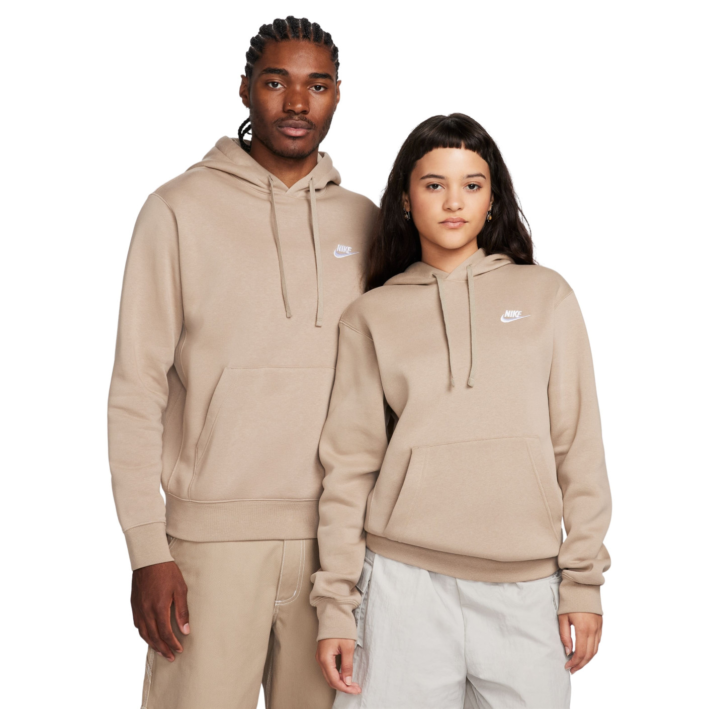 Nike Sportswear Club Fleece Hoodie Beige White