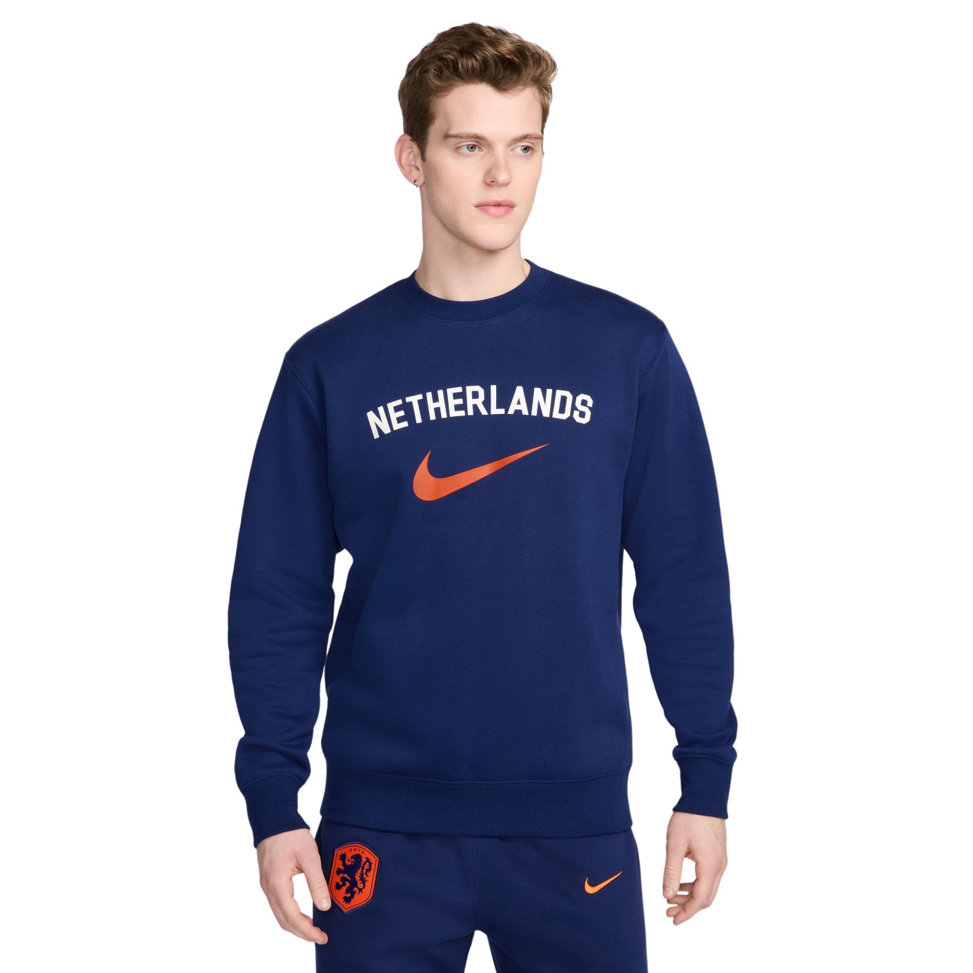 Nike Netherlands Sportswear Club Crew Sweater 2024-2026 Blue